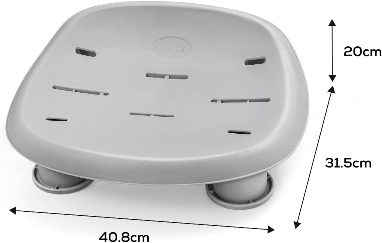 Lay-Z-Spa BW60321 Hot Tub Seat, Universal Adjustable Spa Seat with Weighted Feet, Grey image number 1