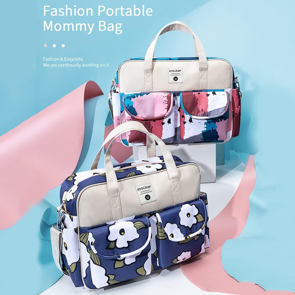 RAYWE Portable Diaper Bag Handbag Mummy Bag Travel Bag for Newborn Infant Necessities Supplements image number 1