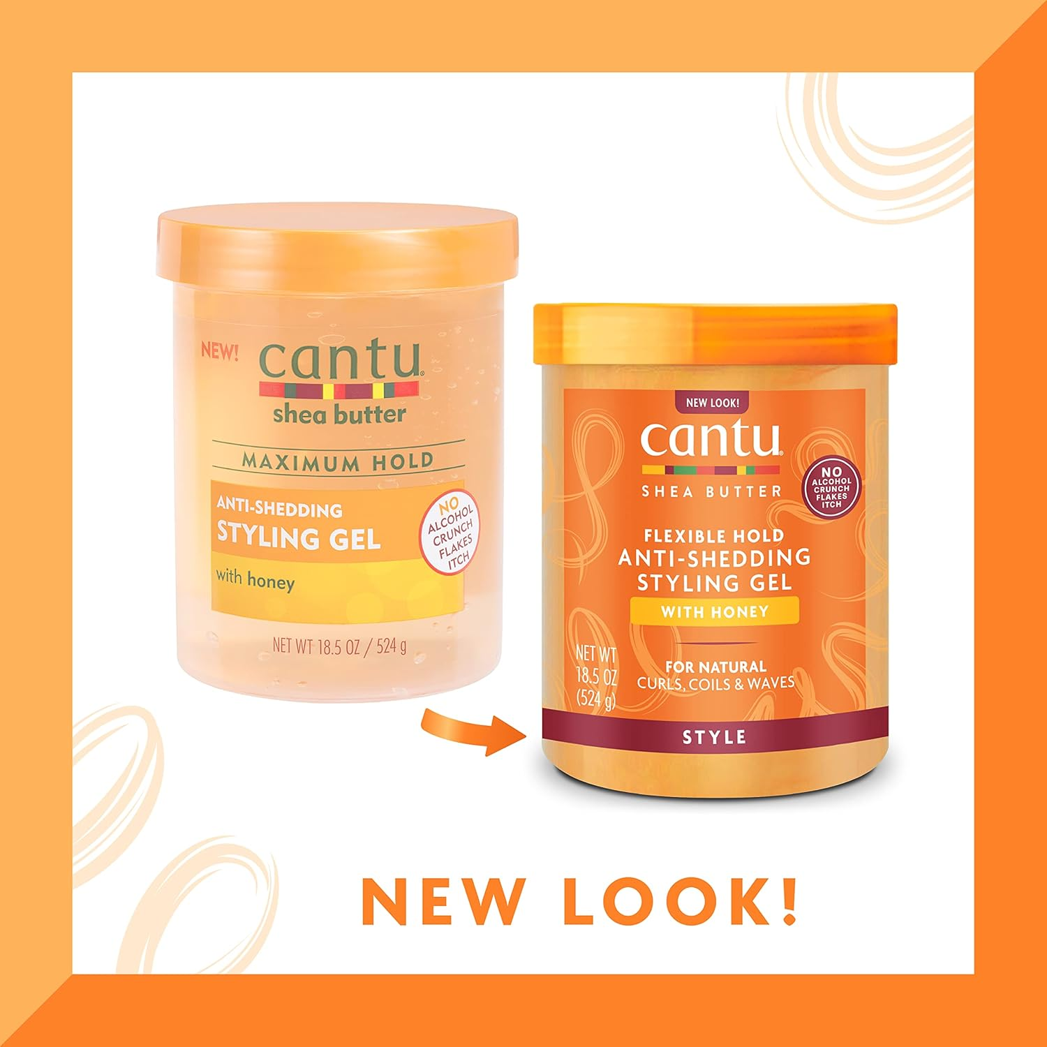 Cantu Anti-Shedding Styling Gel with Honey 524G (18.5Oz)