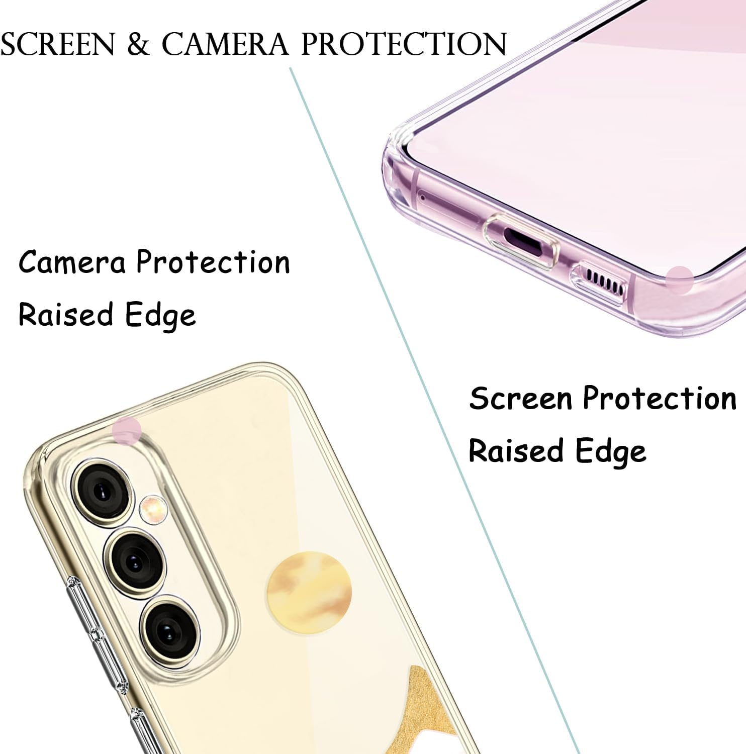 Unov Case Compatible with Galaxy S25 plus Galaxy S24 plus Case Clear with Design Soft TPU Shock Absorption Slim Embossed Pattern Protective 6.7 Inch (Sierra Mountains) image number 2