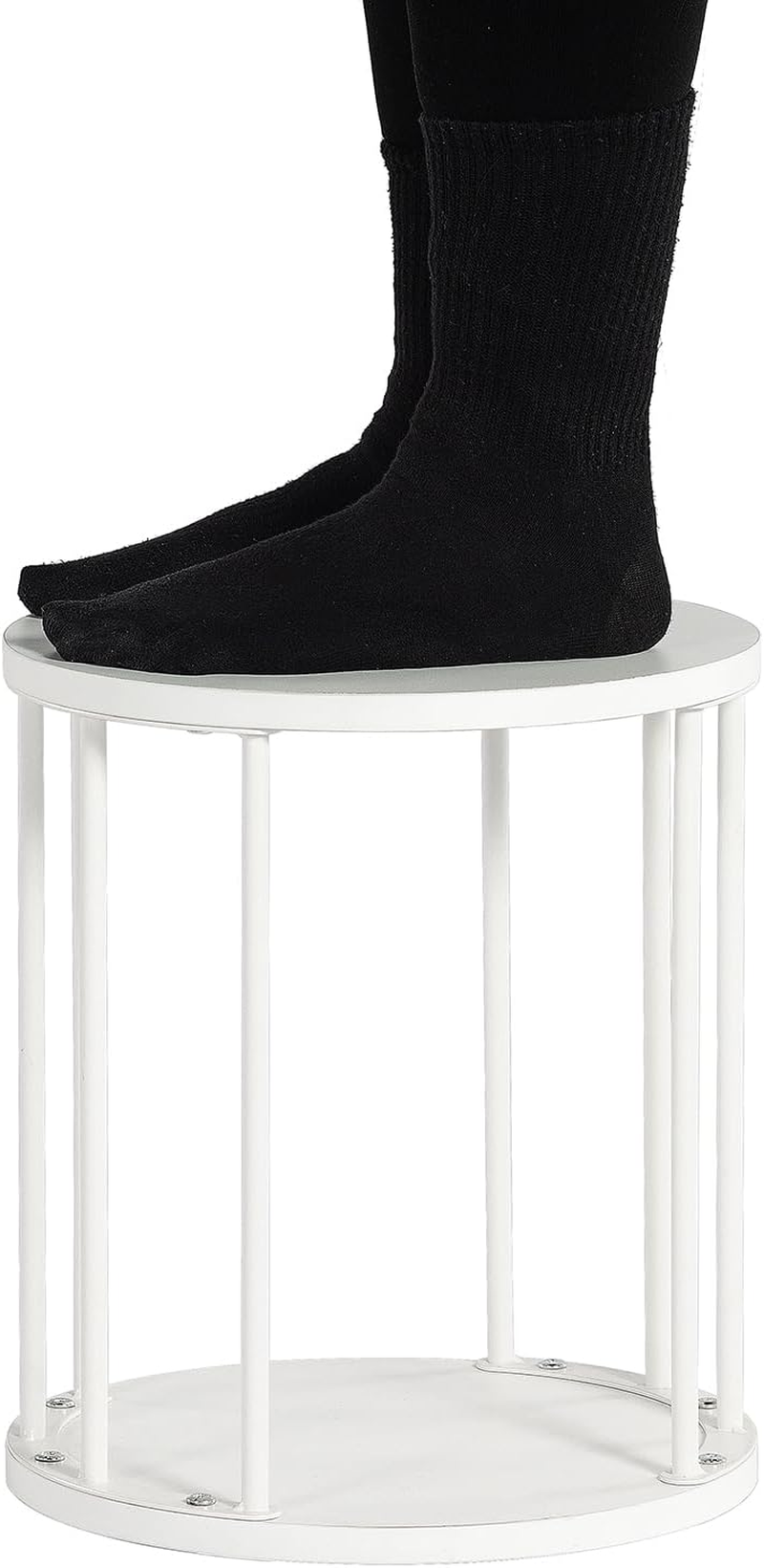 HDANI Small round Wooden Step Stool for Kids Adults, 300Lbs Load Capacity Garden Stool, Non-Slip Small Stool for Plant Stand, Kitchen, Bathroom and Bedroom, White image number 6