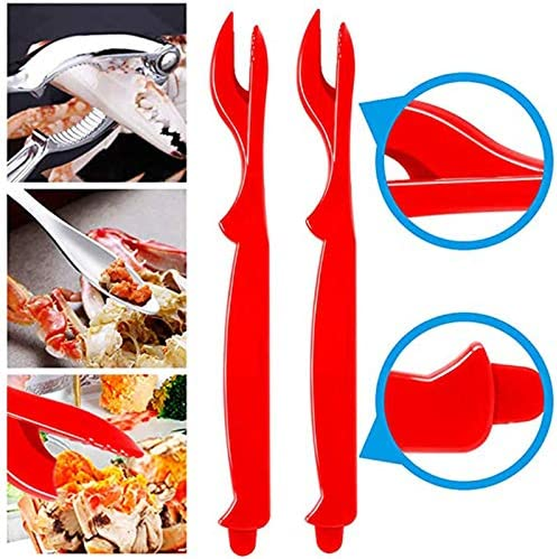 FYJIDY 12Pcs Seafood Tools Set,Seafood Cracker Set Includes Includes 4 Lobster Shellers, 4 Crab Leg Forks, 2 Seafood Tongs,2 Seafood Scissors and 1 Storage Bag image number 4