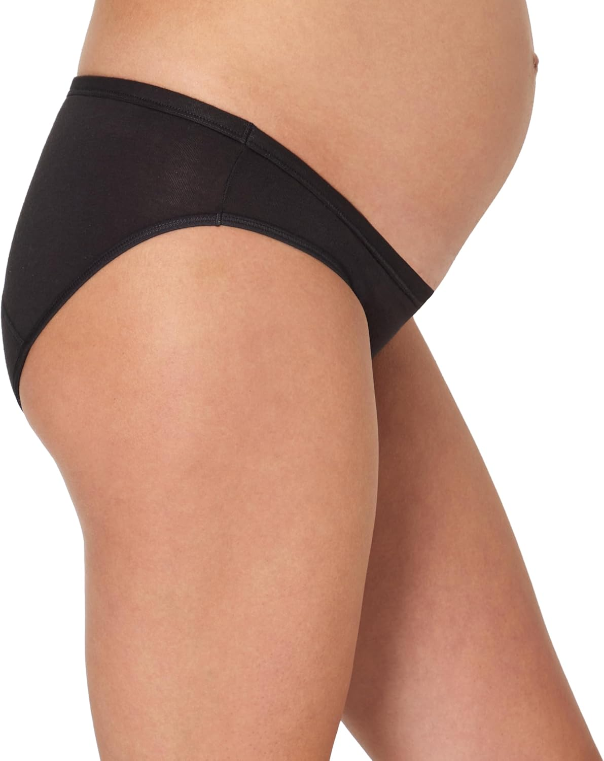 Hanes Women'S Maternity Light Leak Hipster Underwear, under the Belly, Pregnancy & Post Partum Panty, 2-Pk image number 5