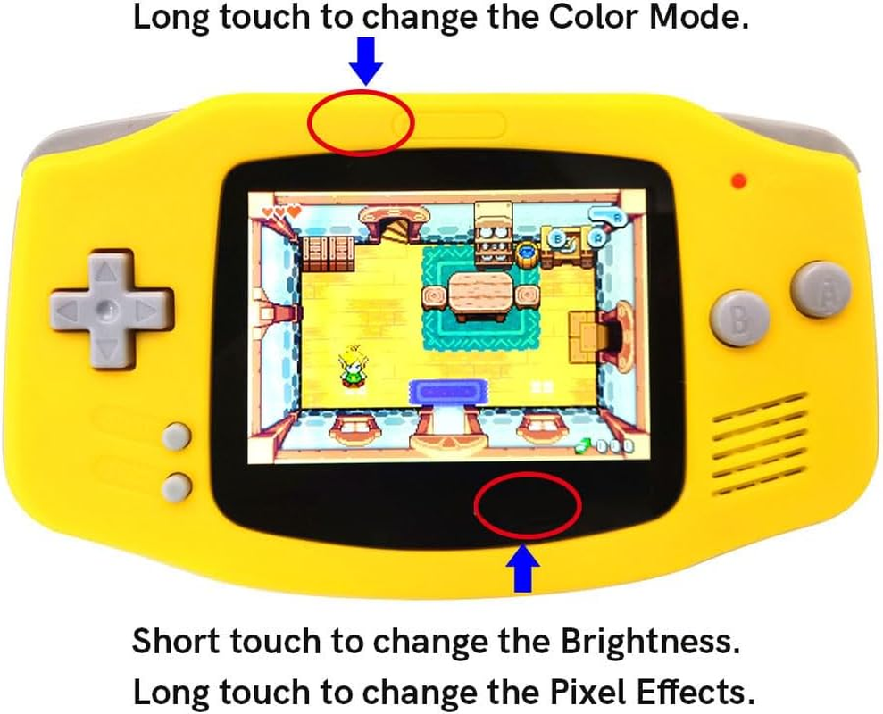 HISPEEDIDO V5 Screen Backlight Backlit LCD Replacement Mod Kits, Touch Control High Brightness IPS for GBA Game Boy Advance NO NEED CUT Shell Case Easy Installation image number 5