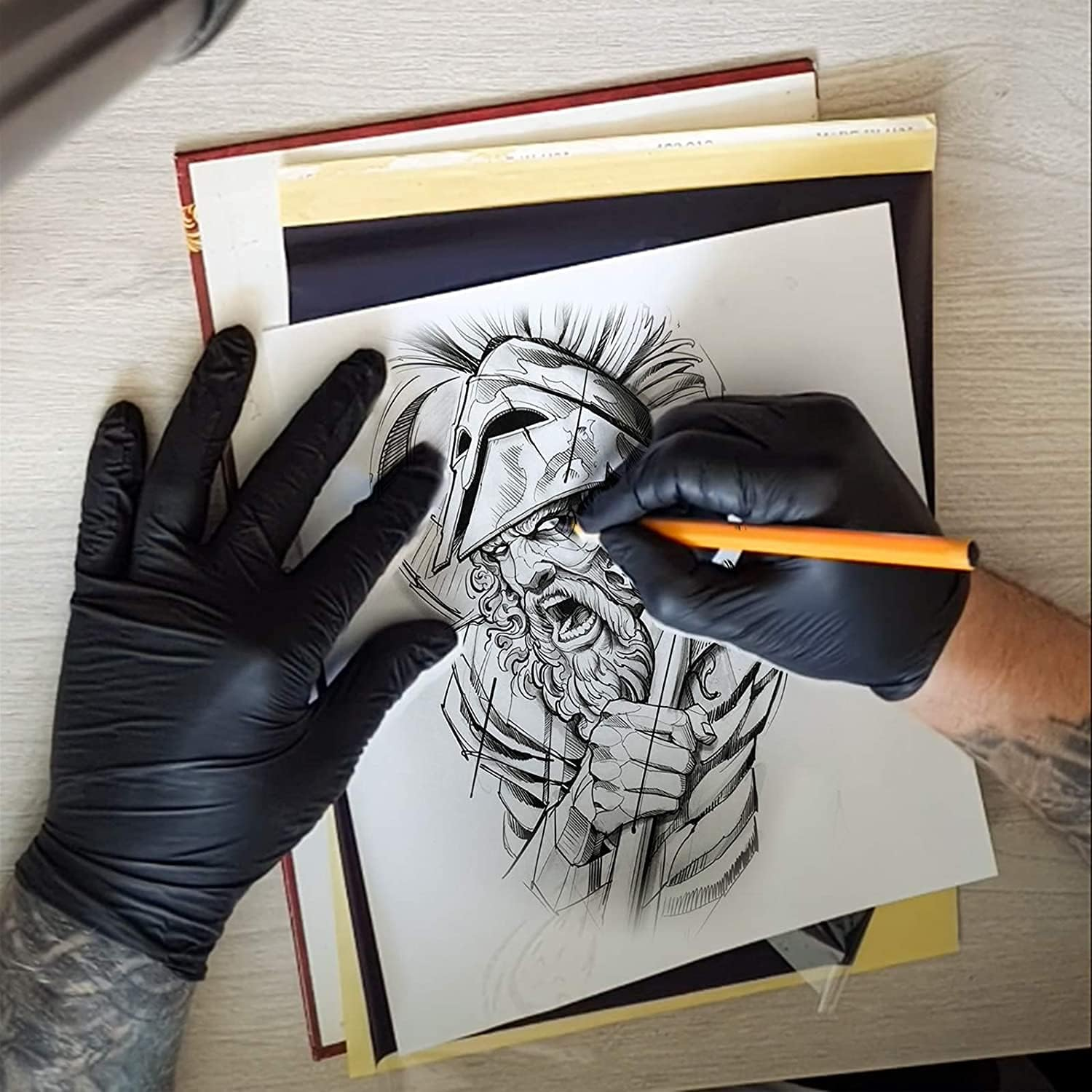 40-Pack Tattoo Stencil Paper - 4 Layers, 8.5" X 11" A4 Size, Thermal Transfer Paper for Tattoo Supplies image number 4