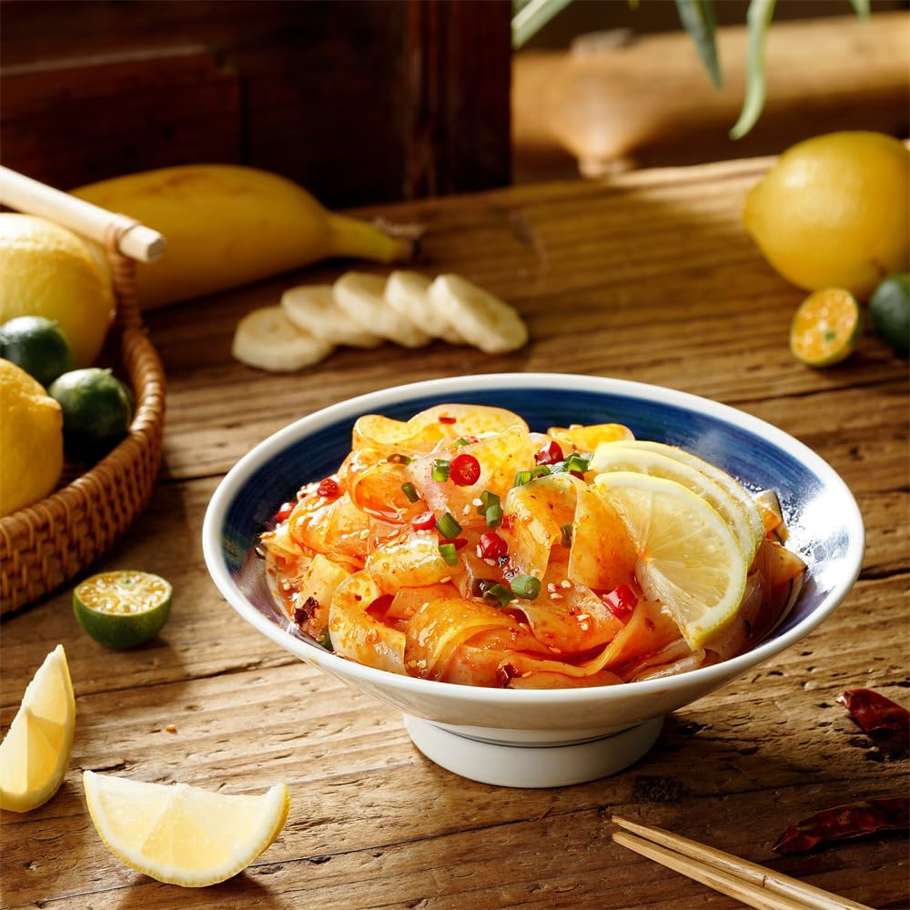 Baijia Chenji Konjac Liangpi Lemon Hot and Sour Flavor Noodle, 225 G