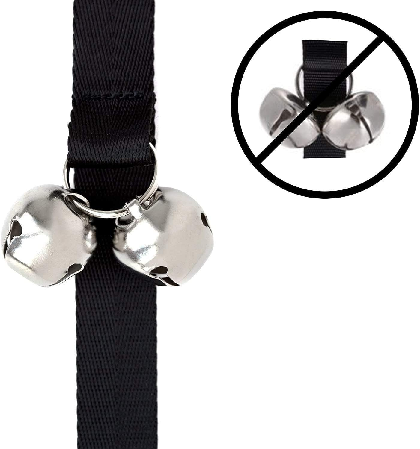 Pet Doorbells - Efficient Potty Training Tool - Ideal for Housetraining Dogs -Dog Toilet Training Bell-Dog Out Bell (Black, One Size) image number 3