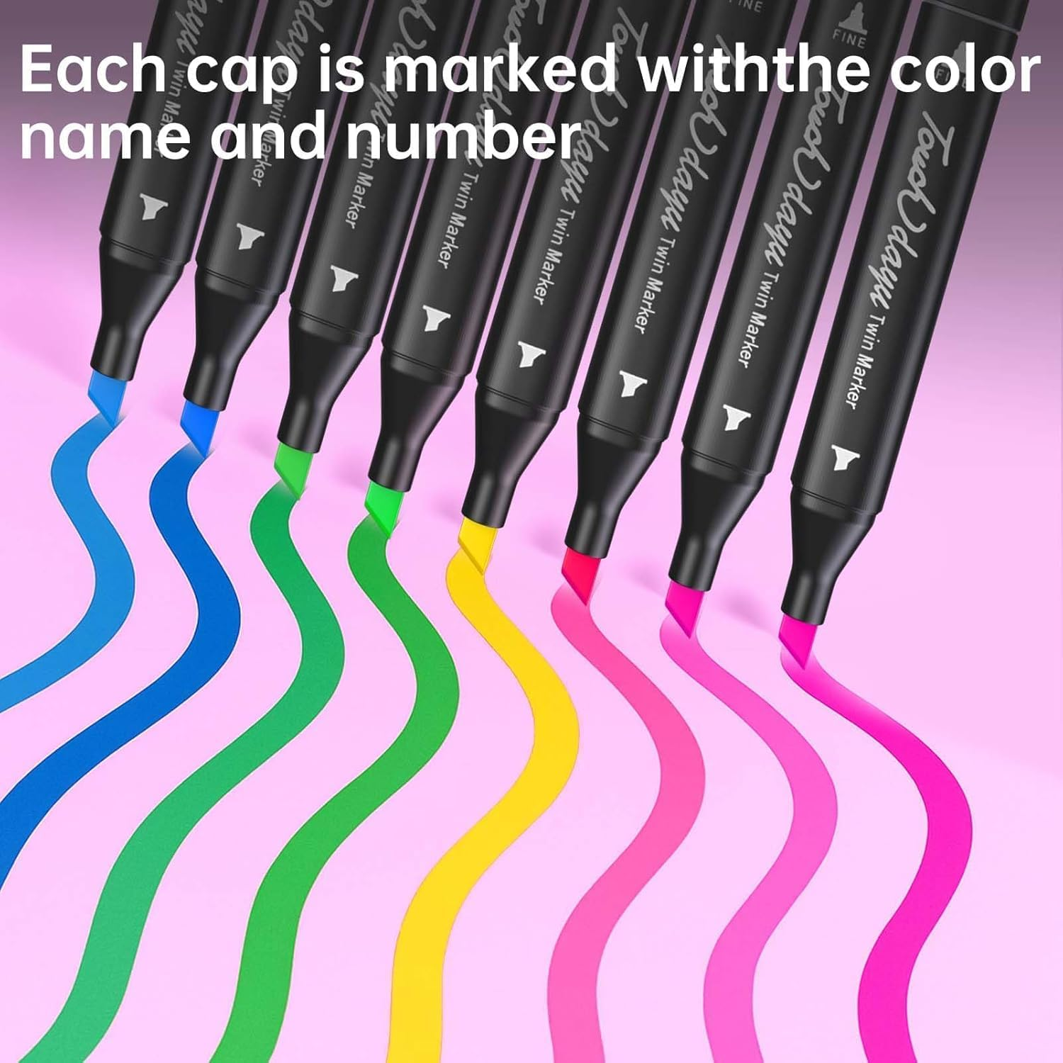 Marker Set 120Pcs Colored Drawing Marker Pens with 6 Drawing Books Double Headed Colored Art Dual Sketching for Kids Beginners Boys Girls Students Gift Non-Toxic Quick Drying Durable Non-Staining image number 4