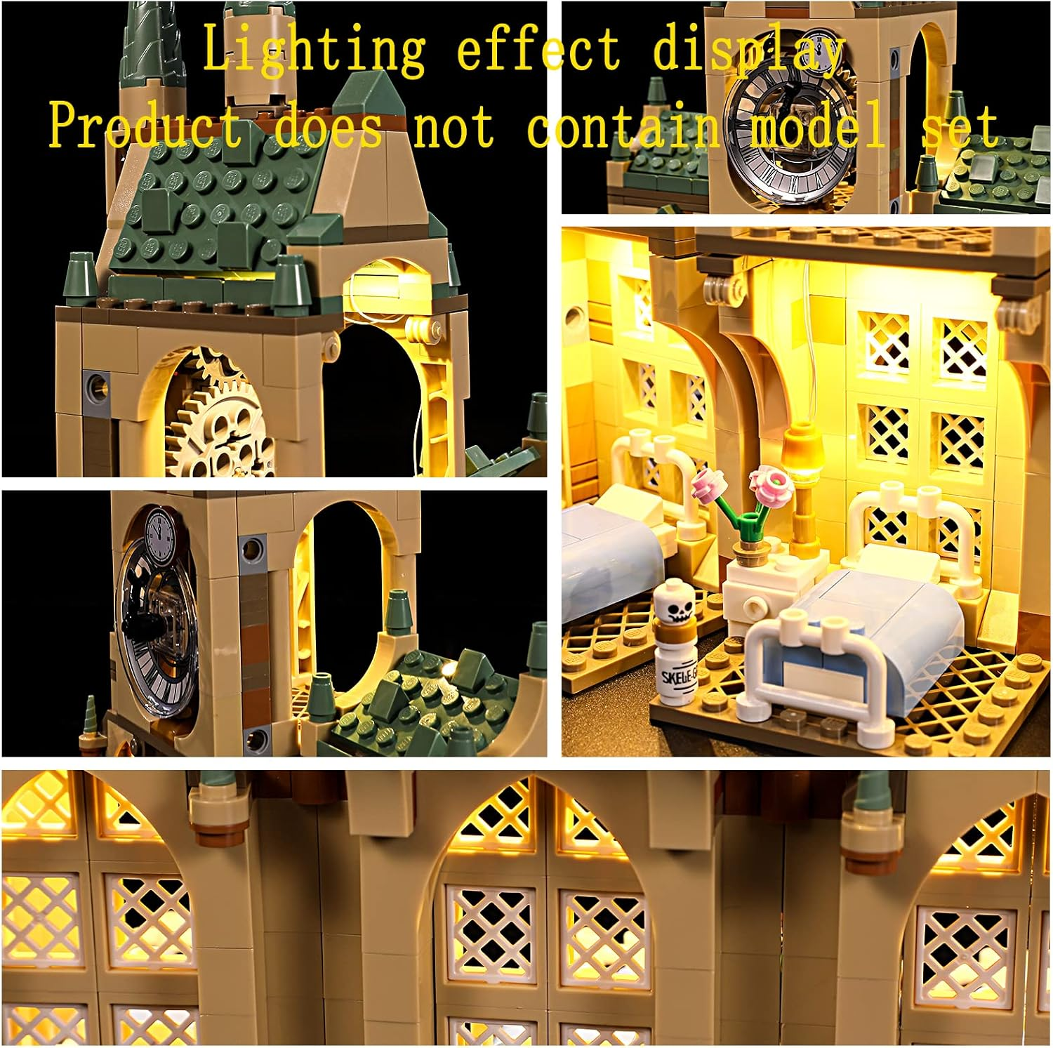 GEAMENT LED Light Kit Compatible with  Harry Potter Hogwarts Hospital - Lighting Set for 76398 Building Model ( Set Not Included)