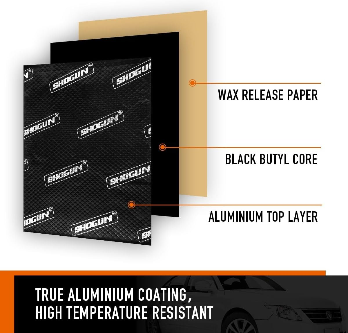 Car Sound Deadener Mat Sound Insulation Mat Thicker Heat Shield Butyl Material 10PCS 40X50CM