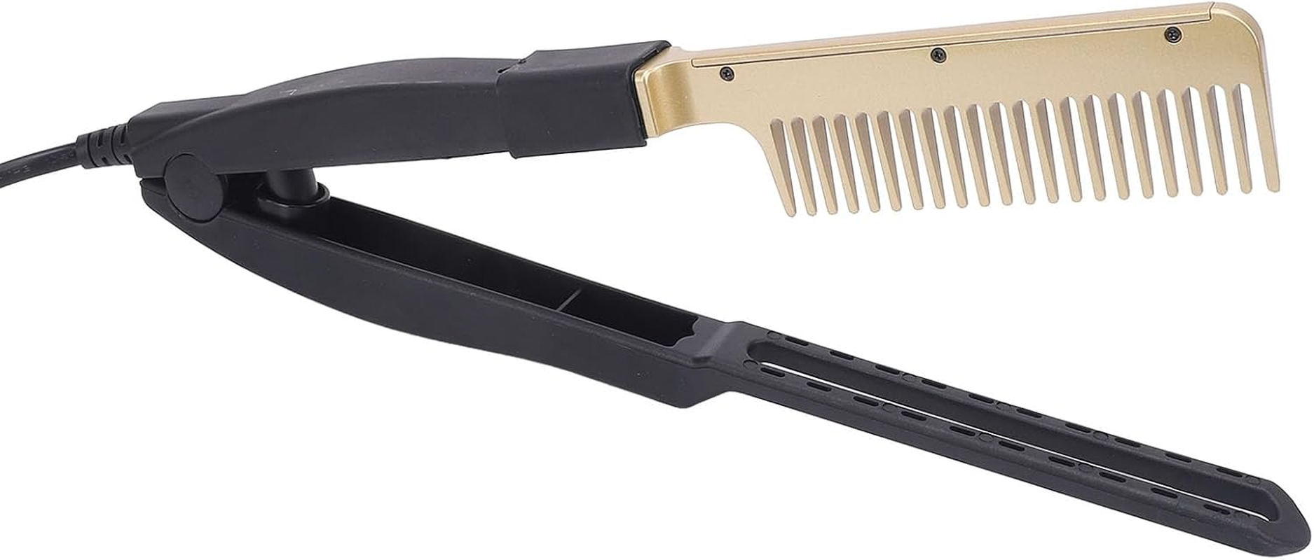Hair Straightening Comb, Quick Styling Flat Iron Comb with Aluminum Alloy Panel for Wet and Dry Hair, Brushing and Straightening Functions, Dual Voltage Design (AU) image number 3