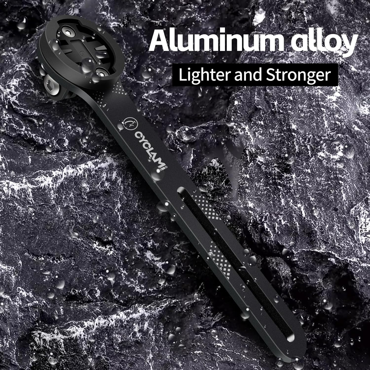 Adjustable Bike Mount with Strap, Compatible with Garmin Edge, Igpsport, XOSS, Coospo Magene, CYCPLUS GPS, Suitable for round Tube/Flat Handlebars (Cy11-180&deg;Adjustable) image number 5