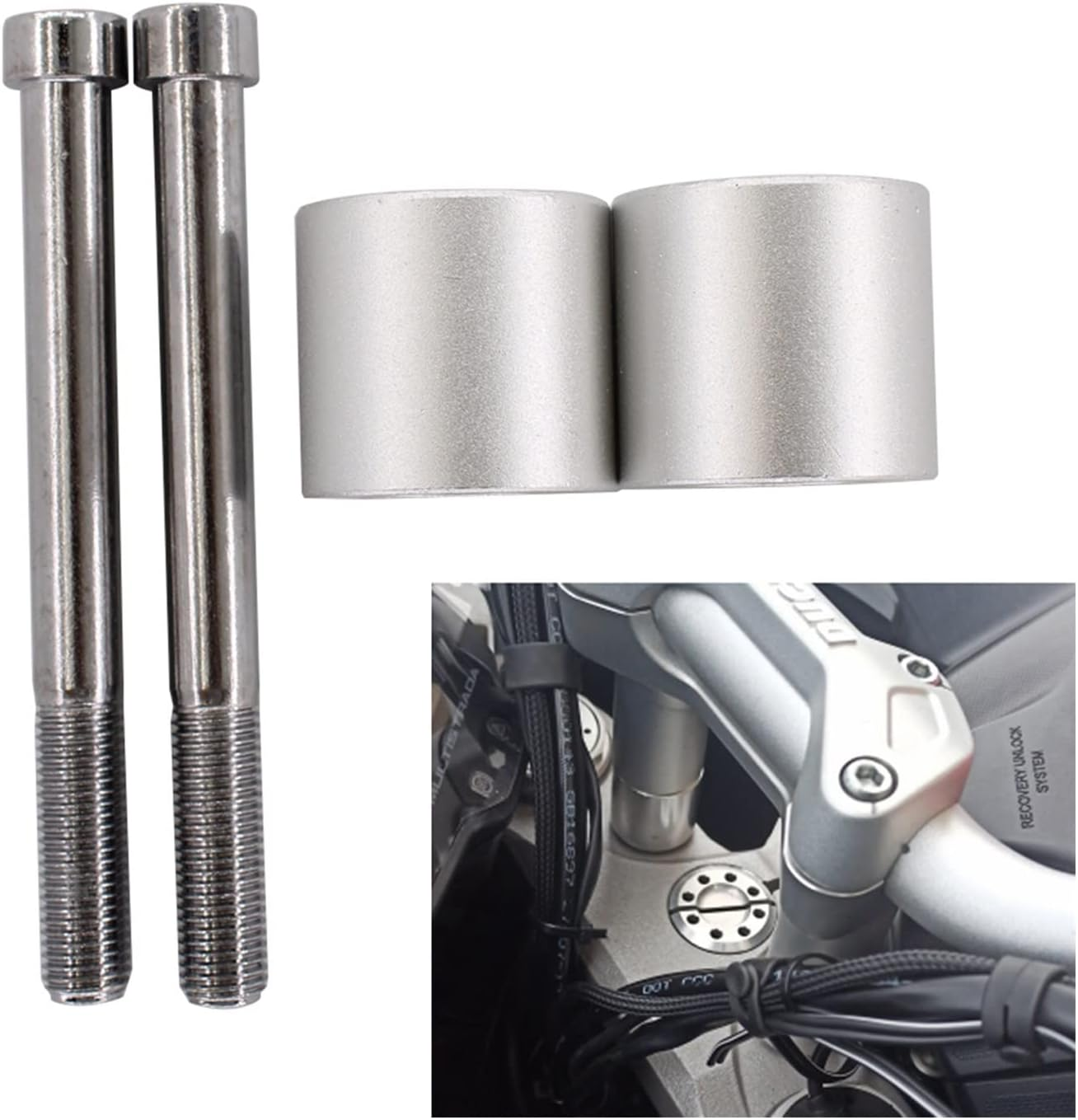 WYJDZSW Easy Installation Aluminum Alloy Handlebar Riser Bars Clamp Compatible with DUCATI MULTISTRADA 1200/S/ 1260 17-19