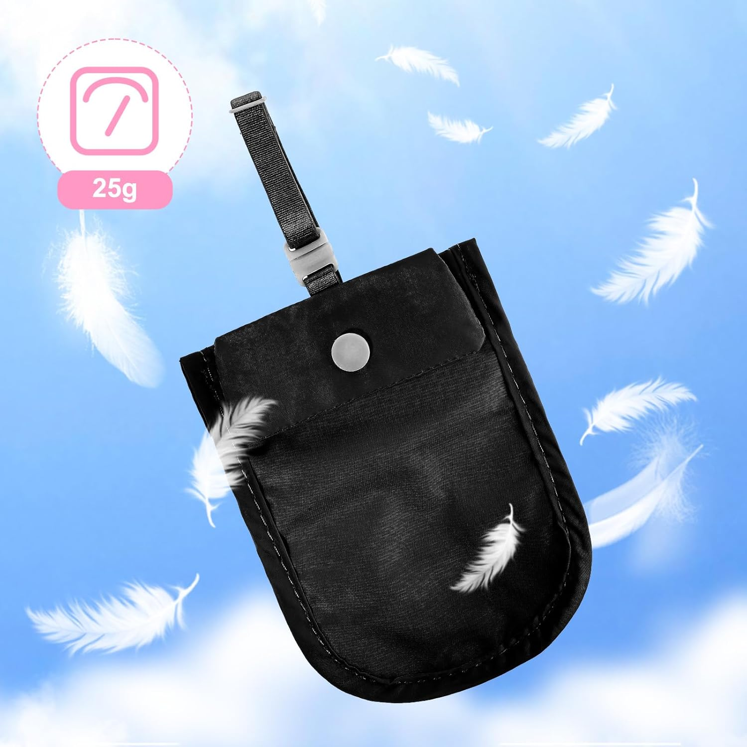 Travel Bra Wallet for Women, Hidden Bra Wallet Secret Stash Pocket Protect Your Credit Cards Valuables with Adjustable Elastic Strap Undercover Stash for All Underwear Sizes Machine Washable(Black) image number 6