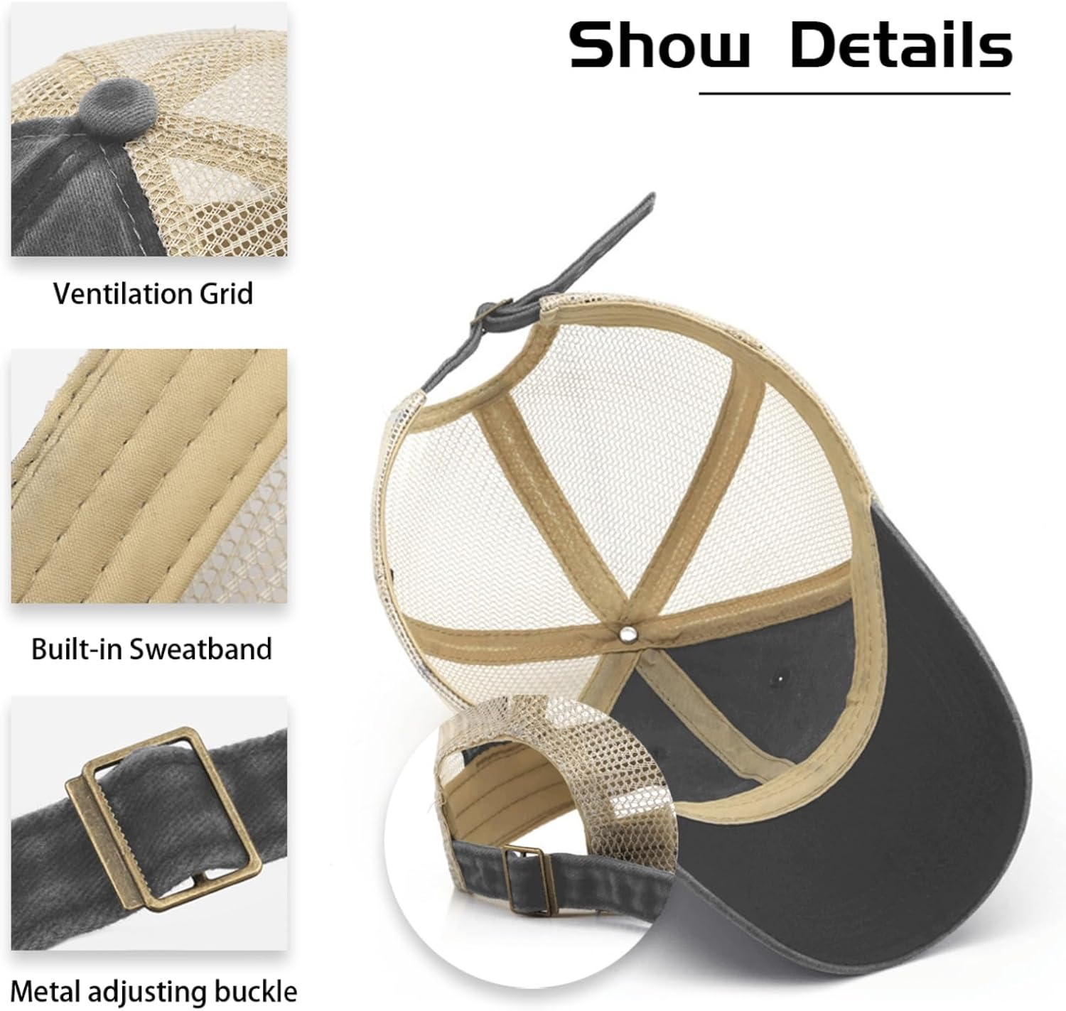 Cryptomancy WTF Where'S the Fish Hat for Women Dad Hats with Design Caps image number 3