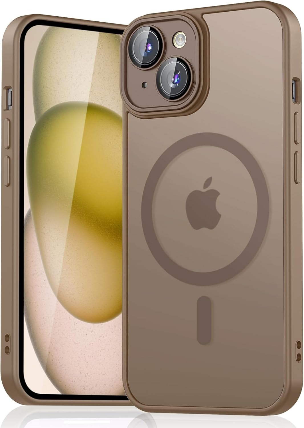 Magnetic Case for Iphone 15 Case, [Compatible with Magsafe] Drop Protection Skin-Friendly Shockproof Protective Translucent Matte Case Cover for Iphone 15