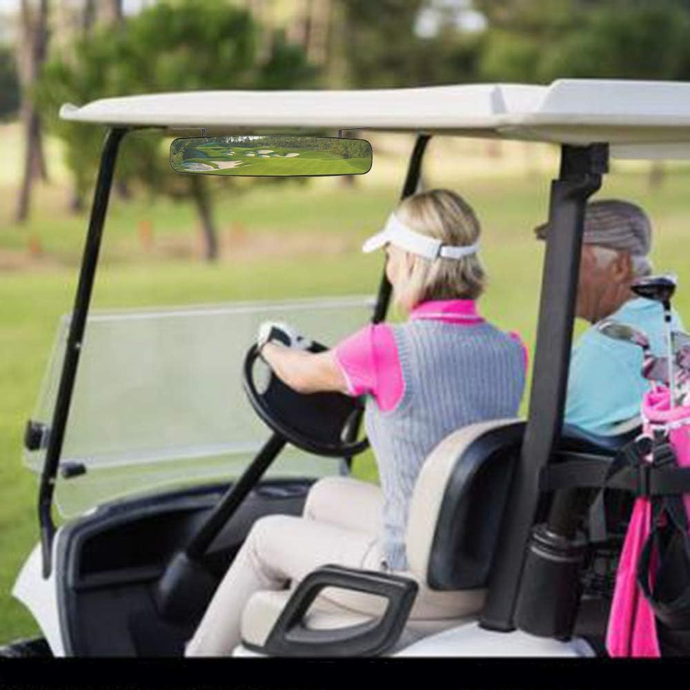 HKOO Golf Cart Rear View Mirror,16.5" Extra Wide 180 Degree Panoramic Rear View Mirror for Golf Cart EZGO Club Car Yamaha image number 4