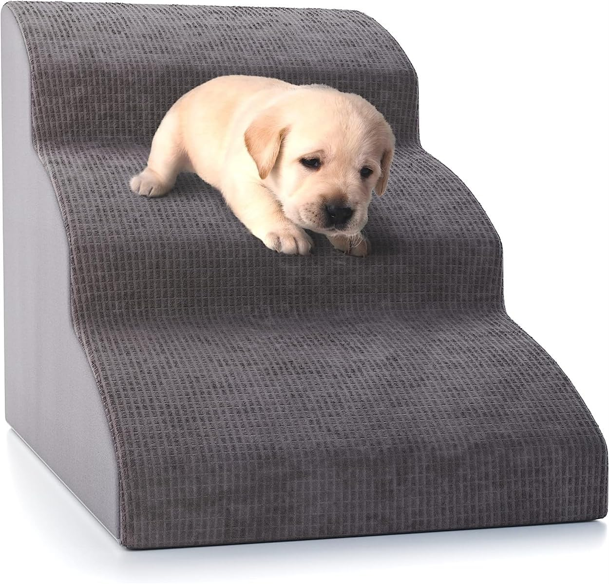 Sturdy Dog Stairs and Ramp for Beds or Couches Pet Stairs High Density Expand Sponge, Pet Ramp with Washable Cover image number 6
