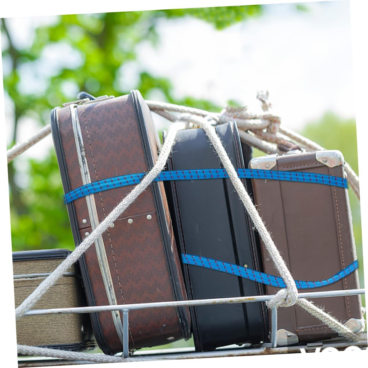 DOITOOL 10Pcs Elastic Luggage Rope Nylon Bike Hook Straps Packing Fixed Belt for Motorbike Travel Gear Security Accessories Luggage Strap Random Color image number 3