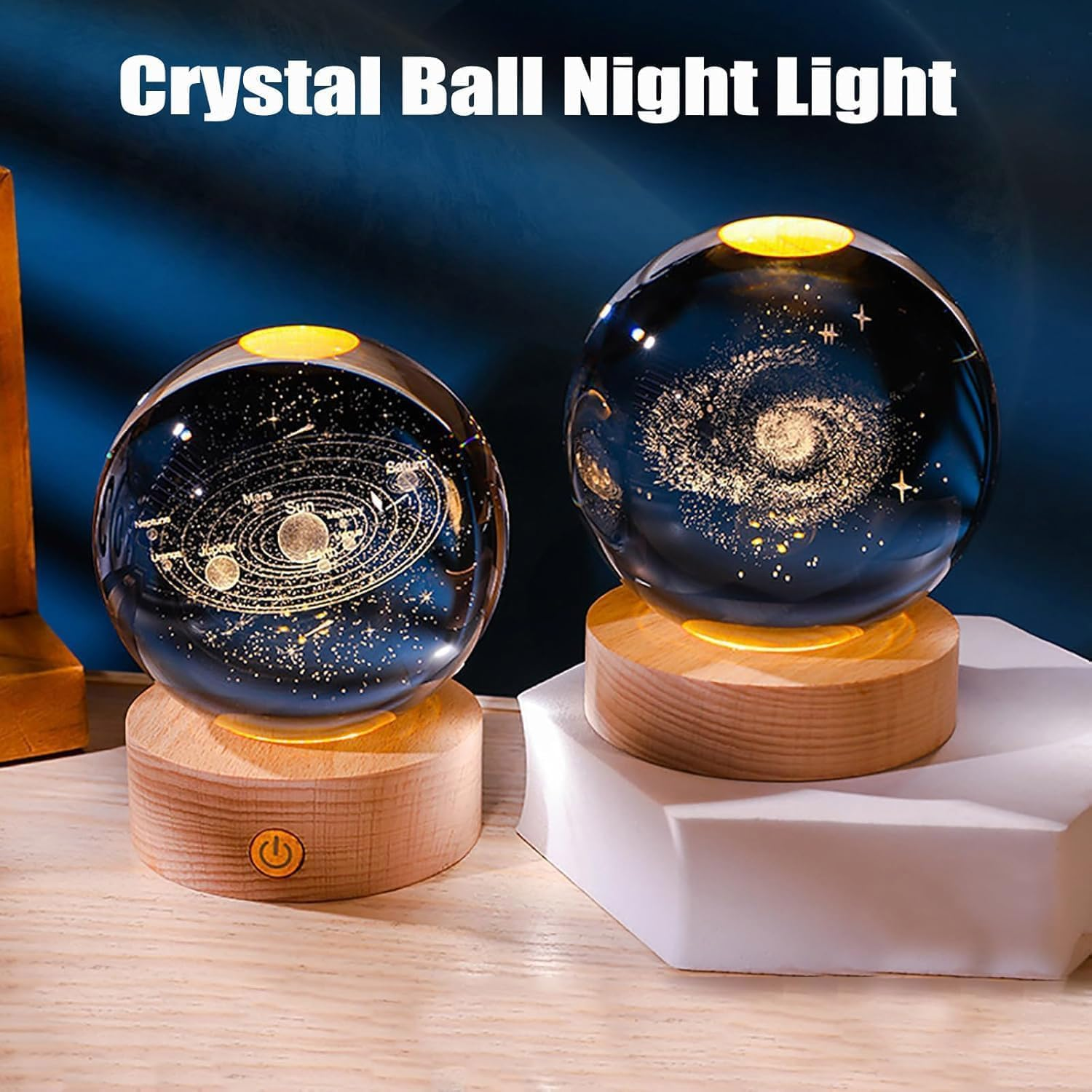 Ludosphere Lamp, 2024 New 3D Crystal Ball Night Light, Crystal Ball Night Light Glass Ball Night Lamp, Lights with Colorful Led Light Bas /132 image number 6