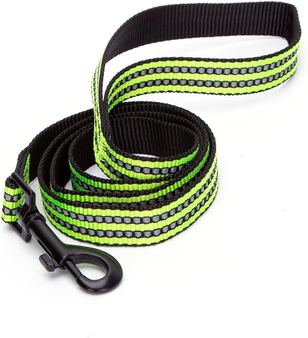 Reflective Nylon Dog Leash - Heavy Duty, Adjustable, with Ergonomic Design, Ideal for Safe Walking and Training. image number 2