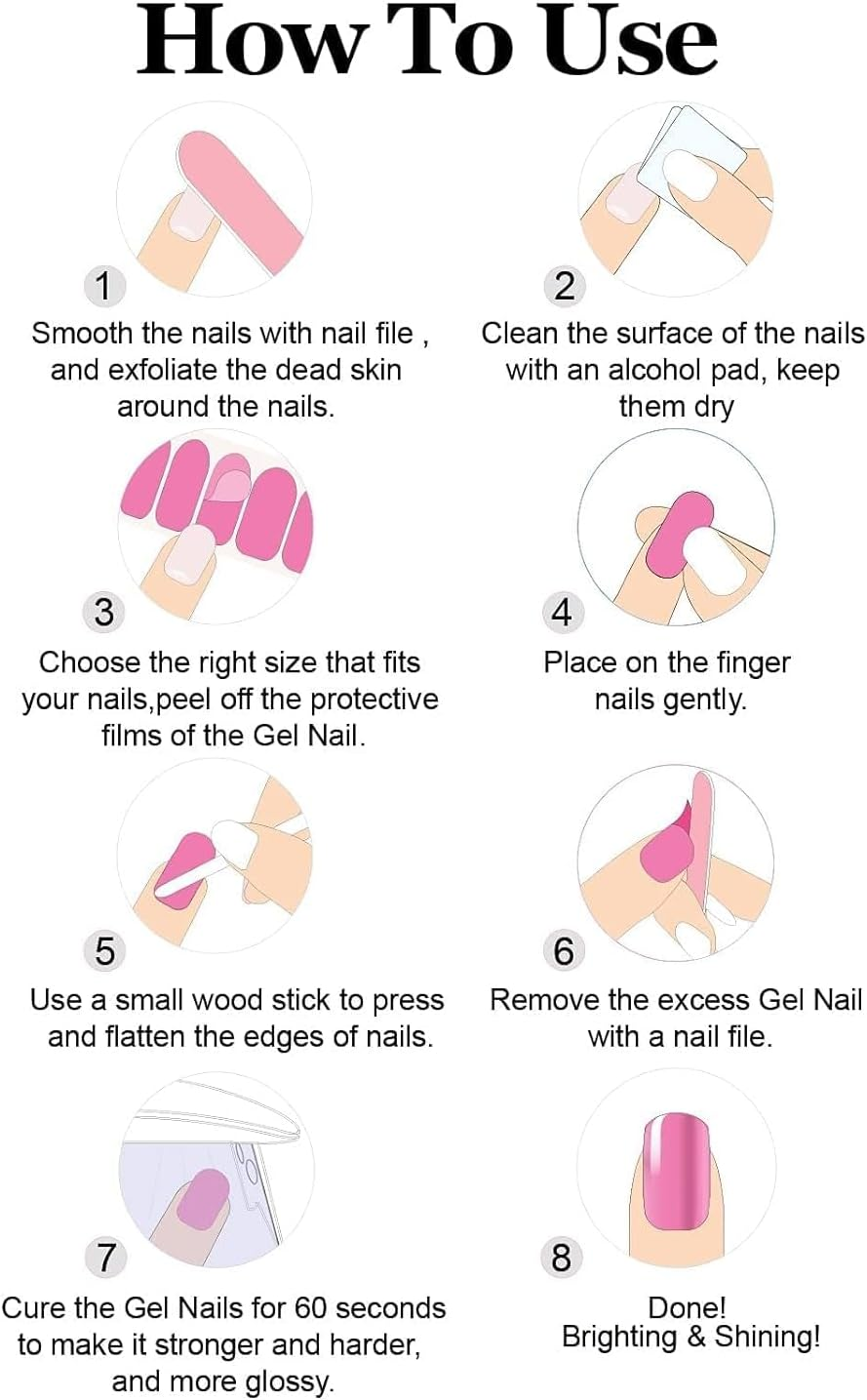 EBANKU Christmas Gel Nail Strips, Golden Red Gel Polish Strips - Long Lasting, Waterproof Full Nail Wraps - Includes Stick, File, Wipes & Sealing (UV/LED Lamp Required) - Golden  Red image number 2