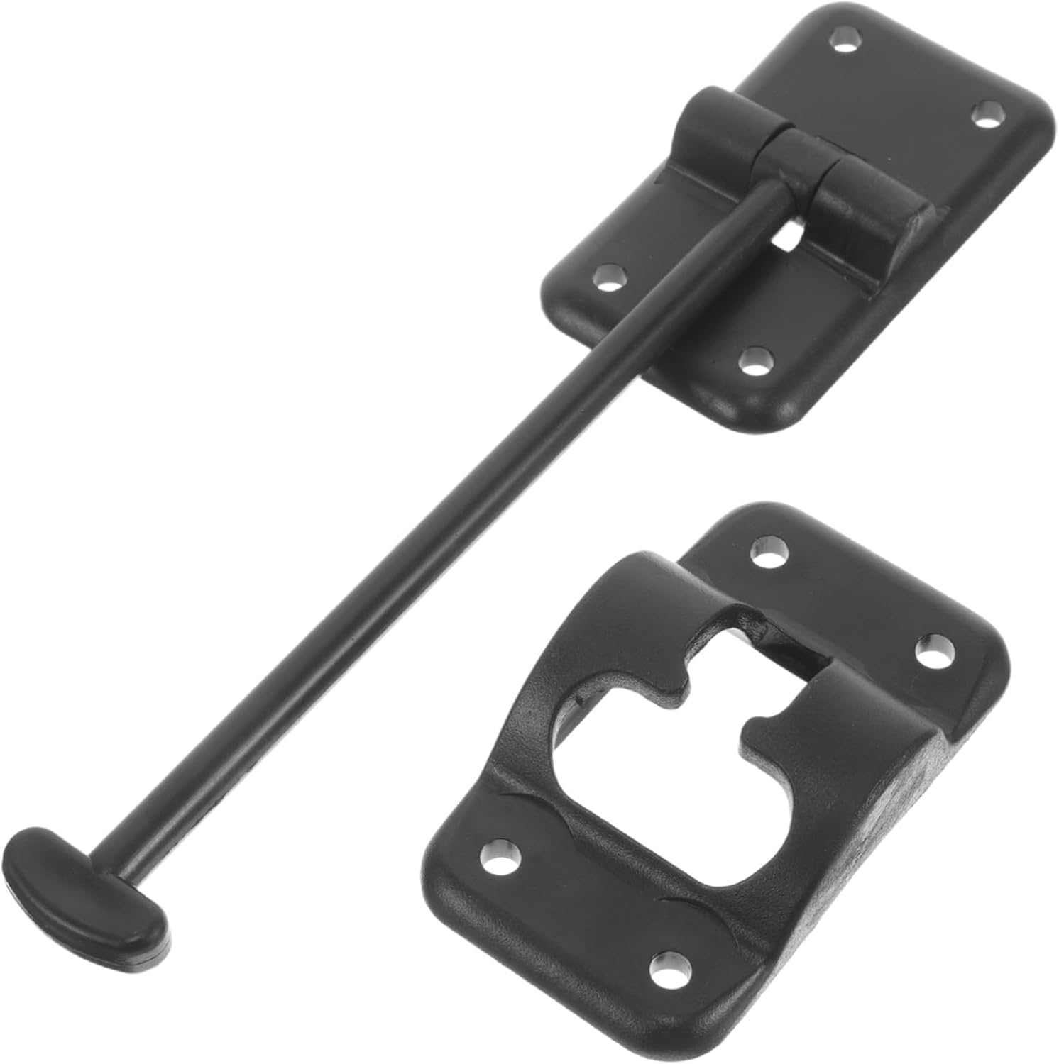 Outanaya Black Plastic Rv Door Holder with Screws Door Latch for Campers and Trailers Secure Exterior Catch Hook for Travel Vehicles Multipurpose Storage