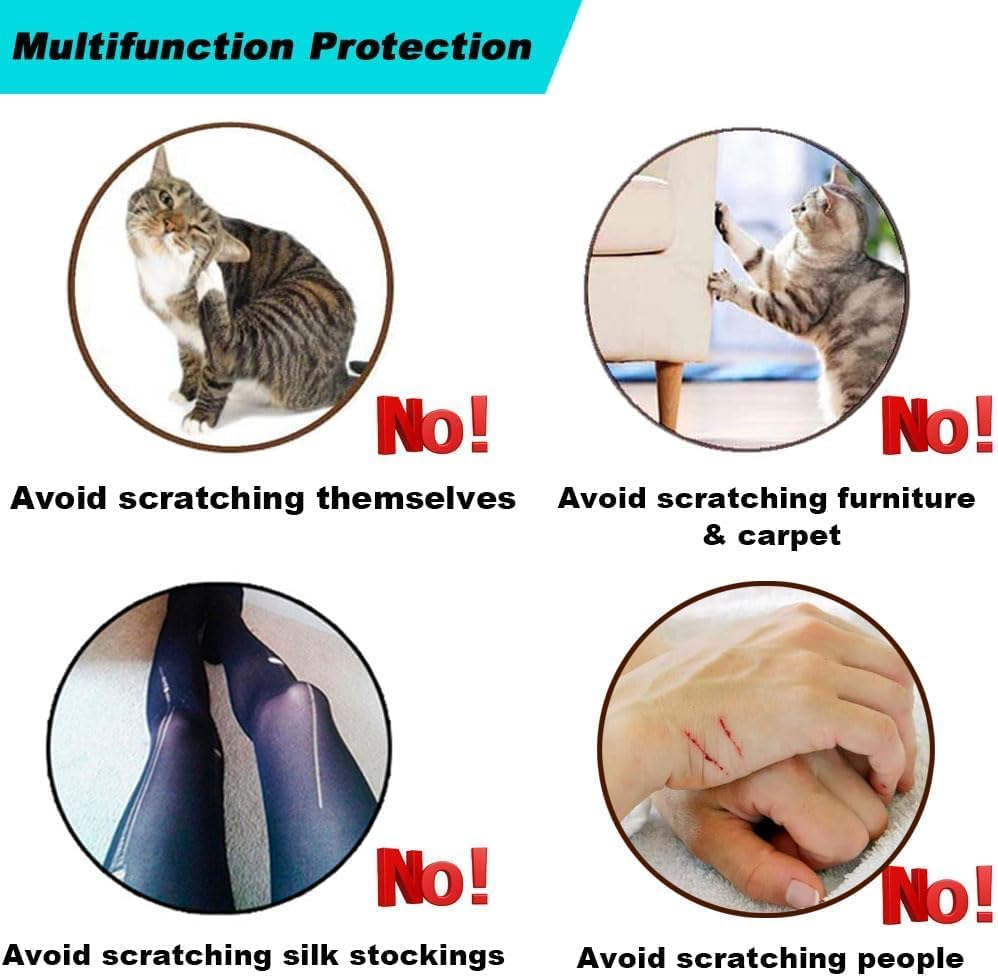 140Pcs Colorful Soft Cat Nail Caps - Pet Claw Covers for Kitty Paws - Designer Control Off