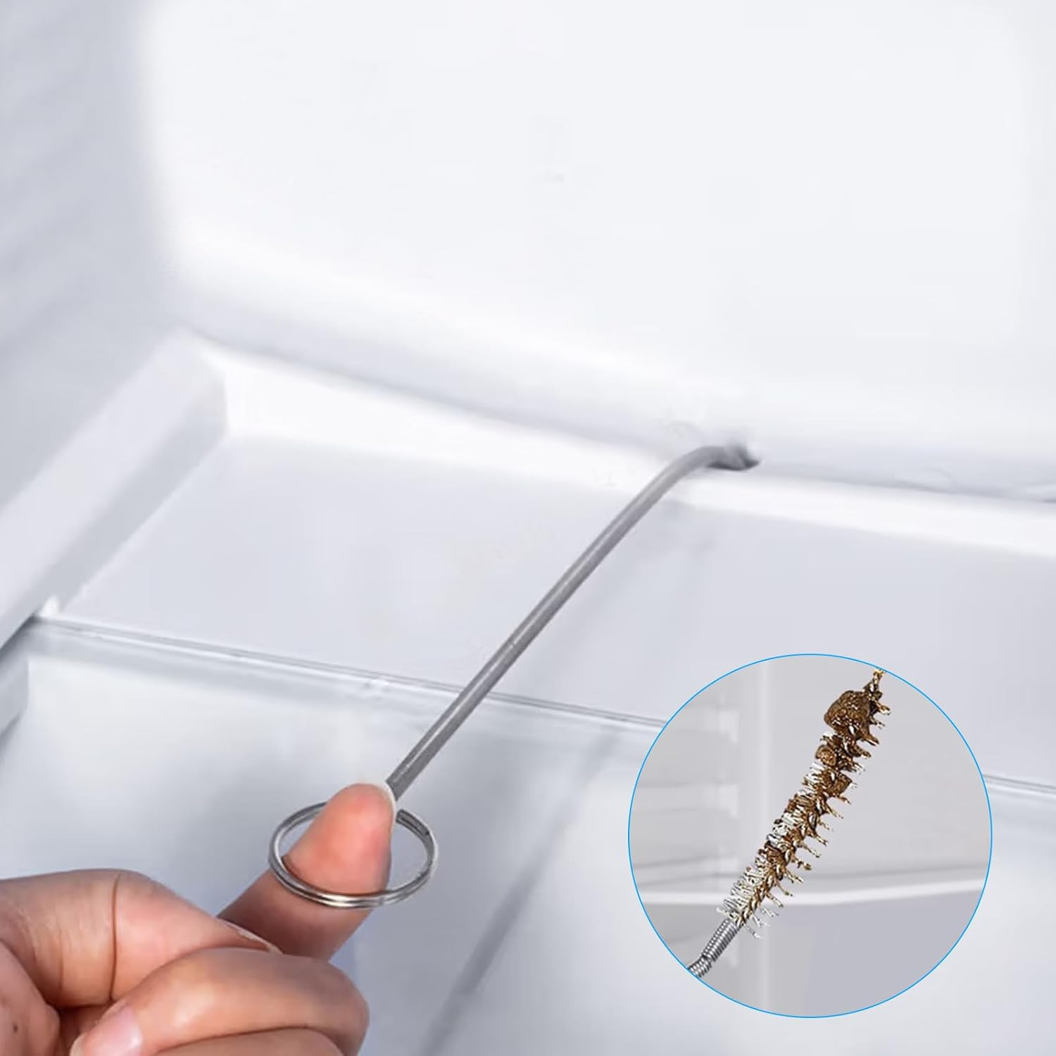 12 Pcs Fridge Drain Hole Cleaning Tools, Refrigerator Drain Hole Cleaning Tool Kit, Fridge Cleaner Syringe and Tube Brush for Kitchen Water Pipe Dredger Blockage Dredgingdrain Unblocker Tools Kit image number 6