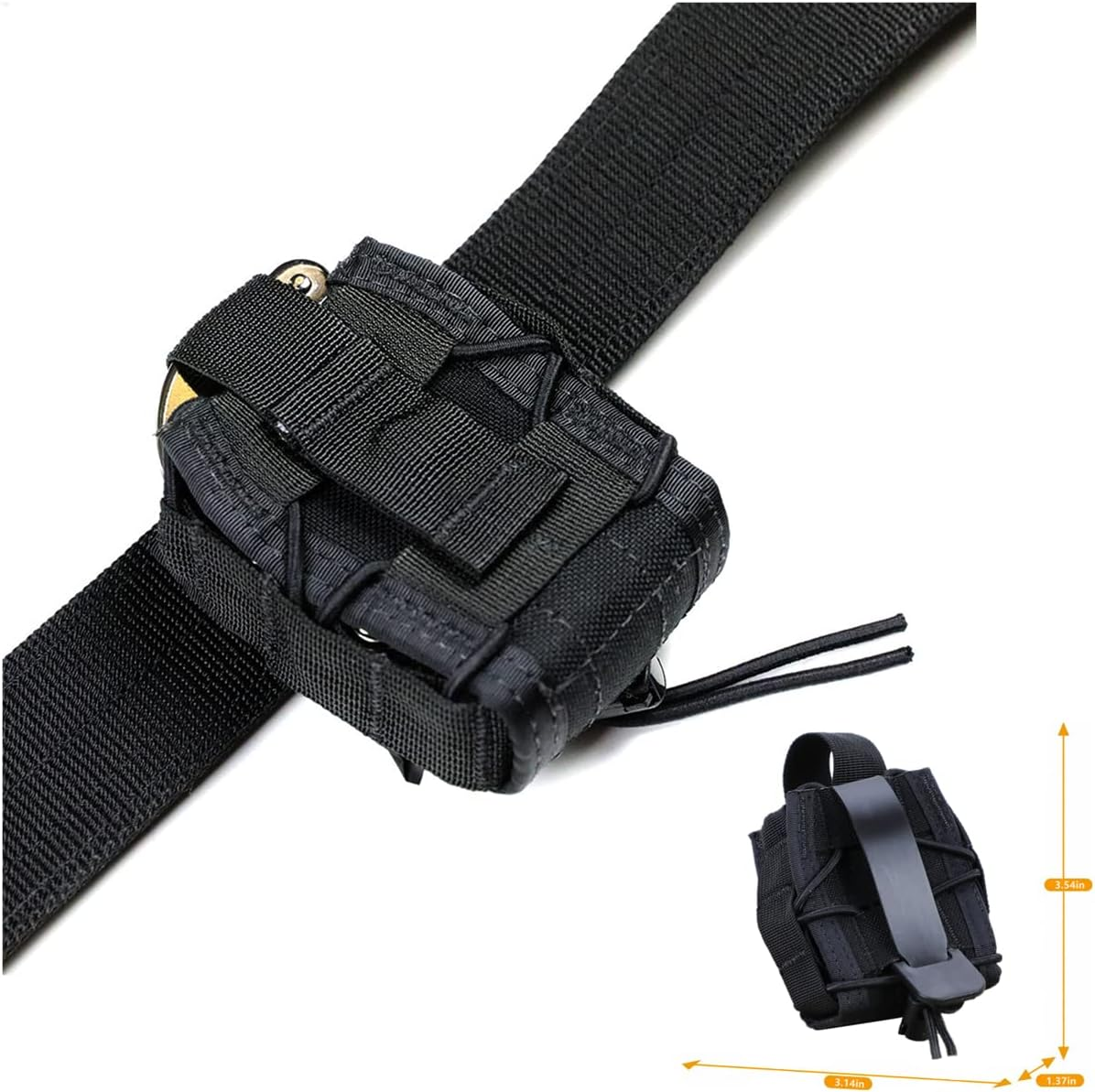 Double Handcuff Holster, Open Top Handcuff Case, Law Enforcement Cuff Pouch for Duty Belt/Molle Tactical Vest image number 2