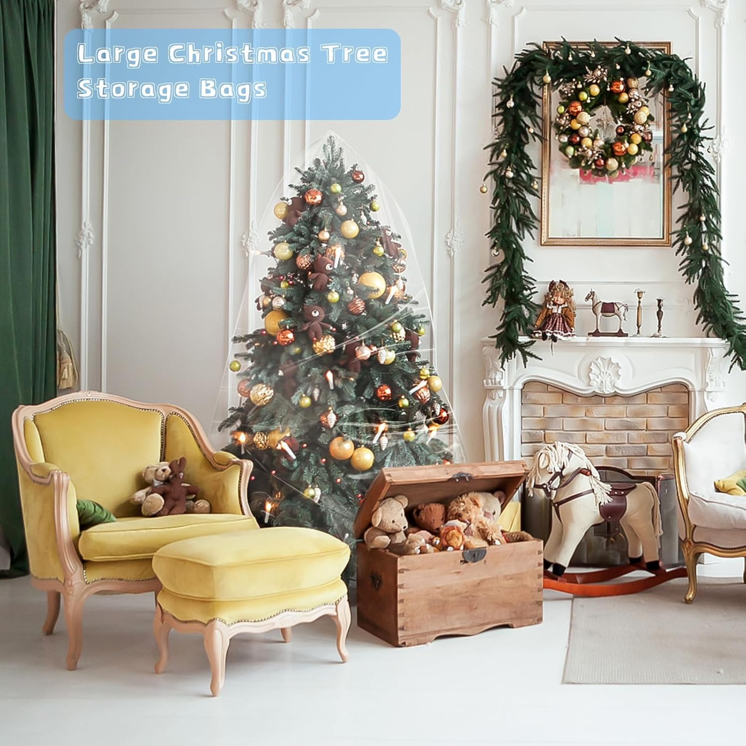 3 Pack Large Balloon Bags for Transport Reusable 98.4 X 59 Inches Giant Balloon Drop Bag Thicken Clear Plastic Balloon Storage Bags for Birthday, Wedding, New Years, Celebration Supplies - 79" X 47" image number 2