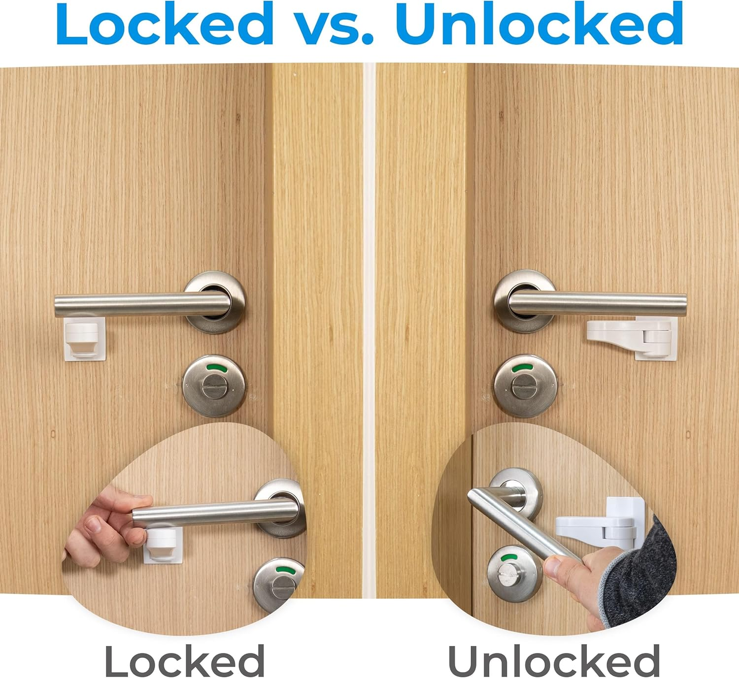 6-Pack Child Safety Door Lever Locks, Adjustable Baby Proofing Handle Locks for Doors, Baby Gate Alternative, Secure and Easy to Install Childproof Lever Lock, No Tools, Damage-Free image number 3