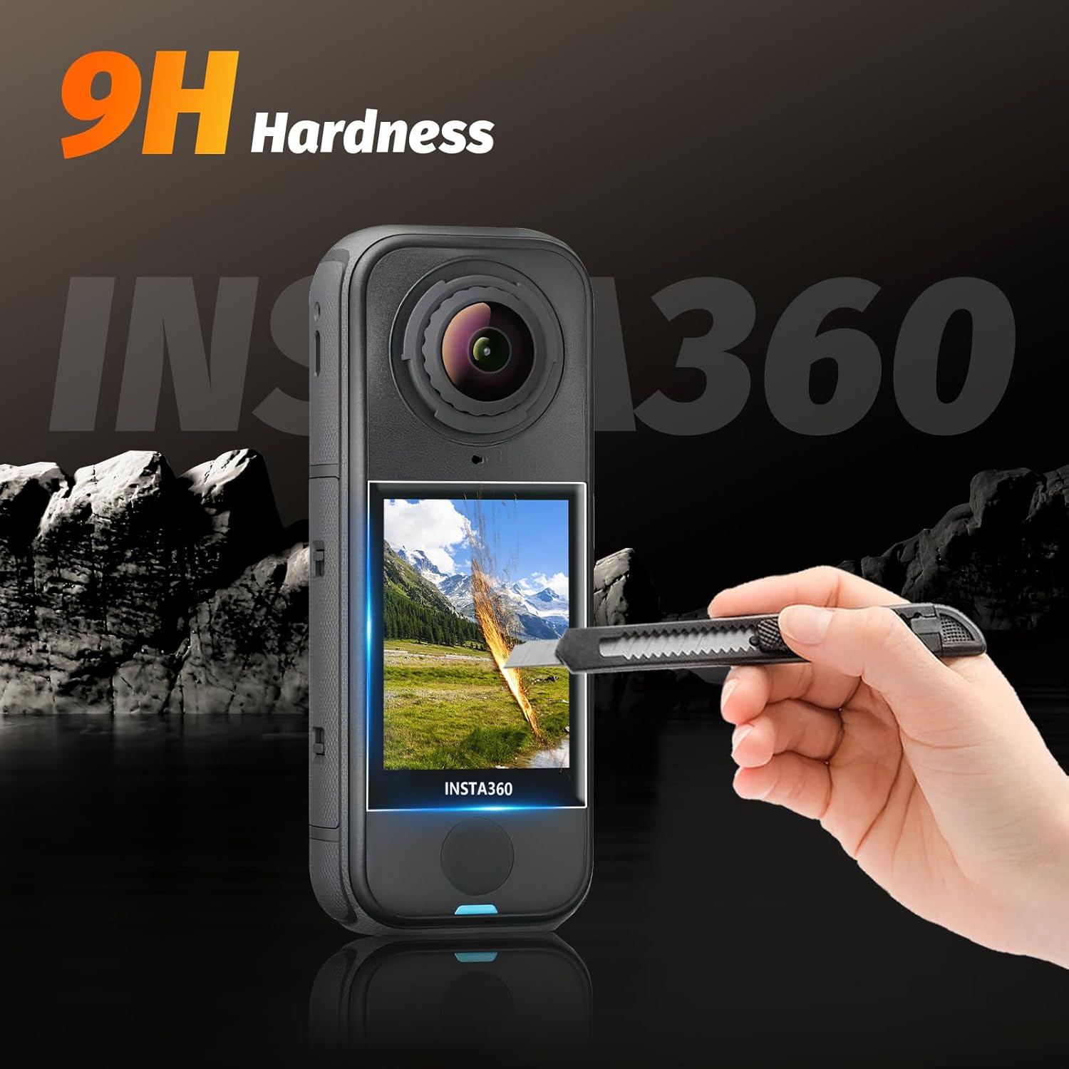 AMAZEAR Screen Protector for Insta360 X4 Air Accessories (3-Pack), Tempered Glass LCD Screen Film, Camera Accessories Protective Cover for Insta 360 X4 Air, Ultra HD, 9H Hardness, Anti-Scratch