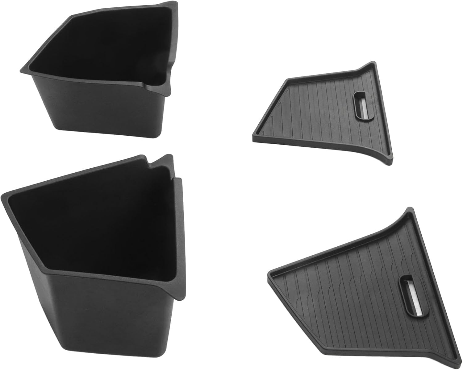 2 Pack Car Rear Trunk Organizer Storage Box for Tesla Model Y 2020~2023 Storage Bin with Lids TPE Waterproof Dustproof Odorless Storage Box Protector for Tesla Trunk Interior Accessories image number 4