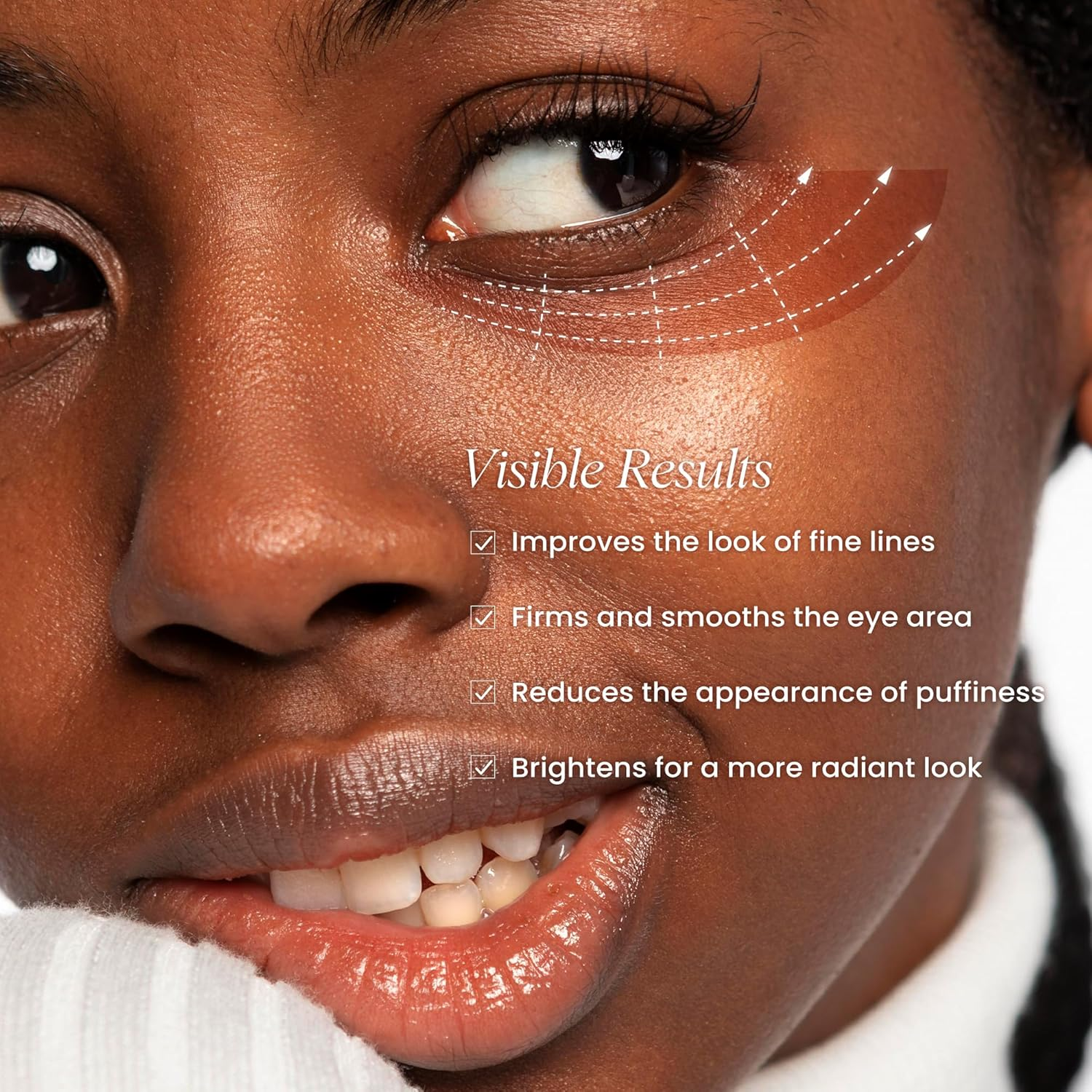 Koji White 3% Caffeine Eye Serum with 0.2% Retinol, Hyaluronic Acid & Vitamin C for Puffiness & Dark Circles - Unscented, Vegan, Fragrance-Free 15 ML (0.50 Fl Oz) image number 5