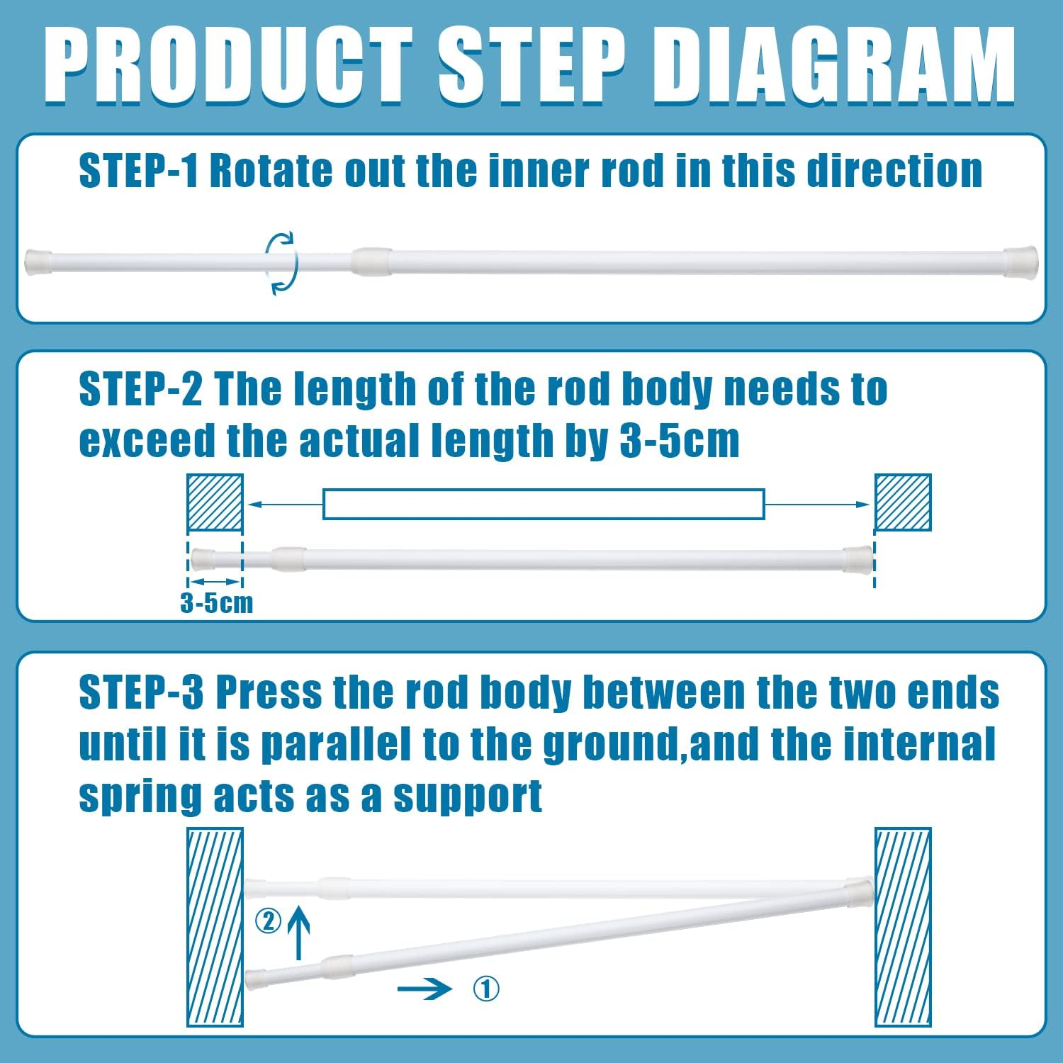 2Pcs Window Bars Security, Adjustable Sliding Door Guard Window Lock Bar Fixed Window Stopper Guard Door Security Devices Window Guards for Children Enhanced Child Safety (White) image number 1