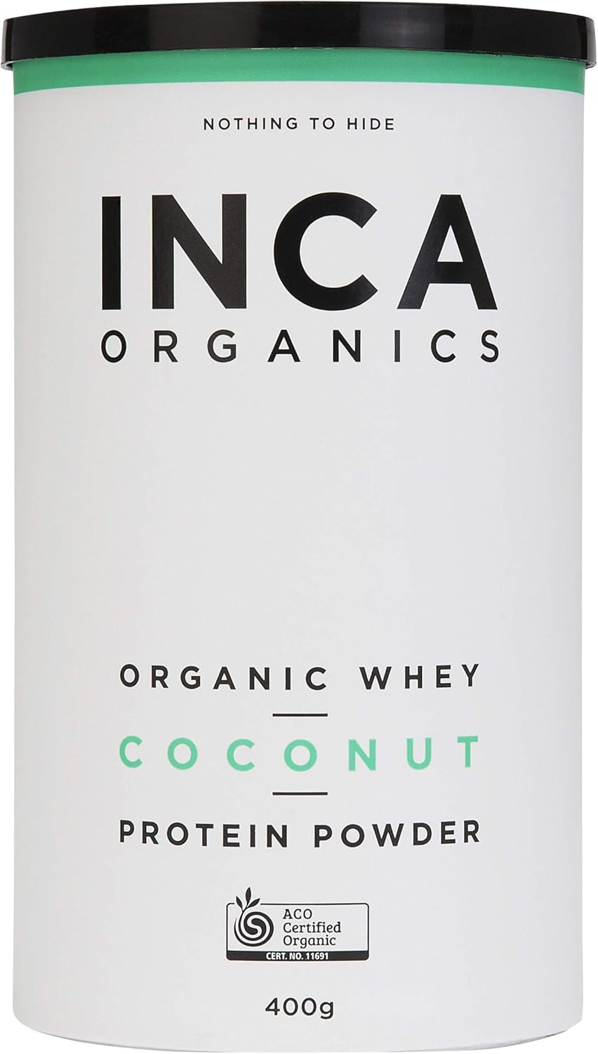 Inca Organics Organic Protein Powder Coconut, 100% Certified Organics, GMO Gluten and Added Sugar Free, 1Kg, Whey Coconut 1 Kilograms image number 3