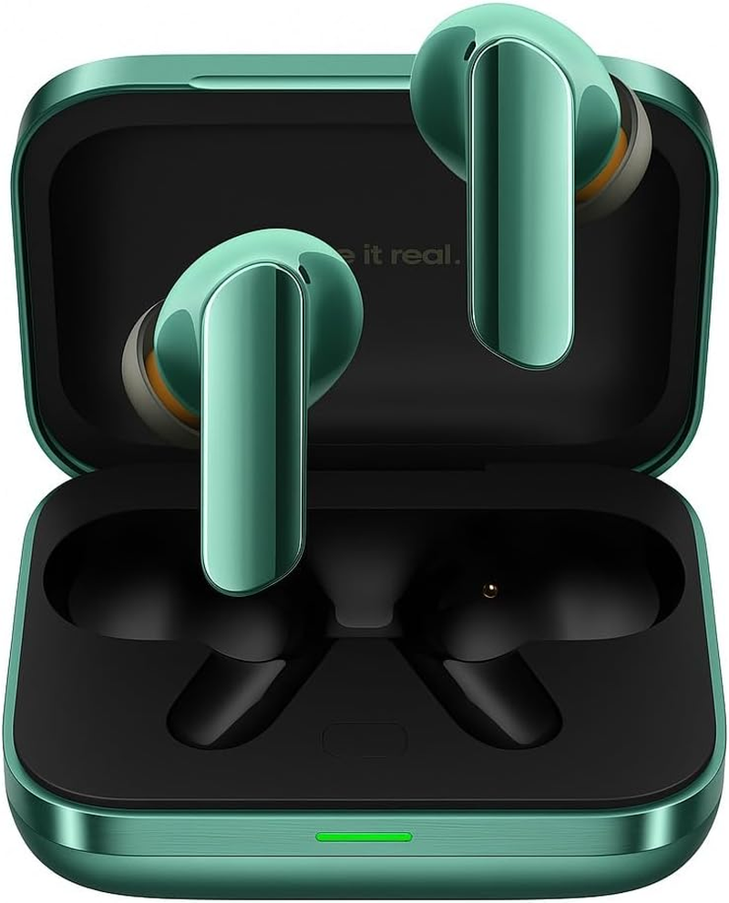 Realme Buds Air 7 Pro | Dual‑Driver ANC Earbuds | AI Live Translator | Aircraft‑Grade Aluminum Build | IP55 Water‑Resistant (Racing Green)