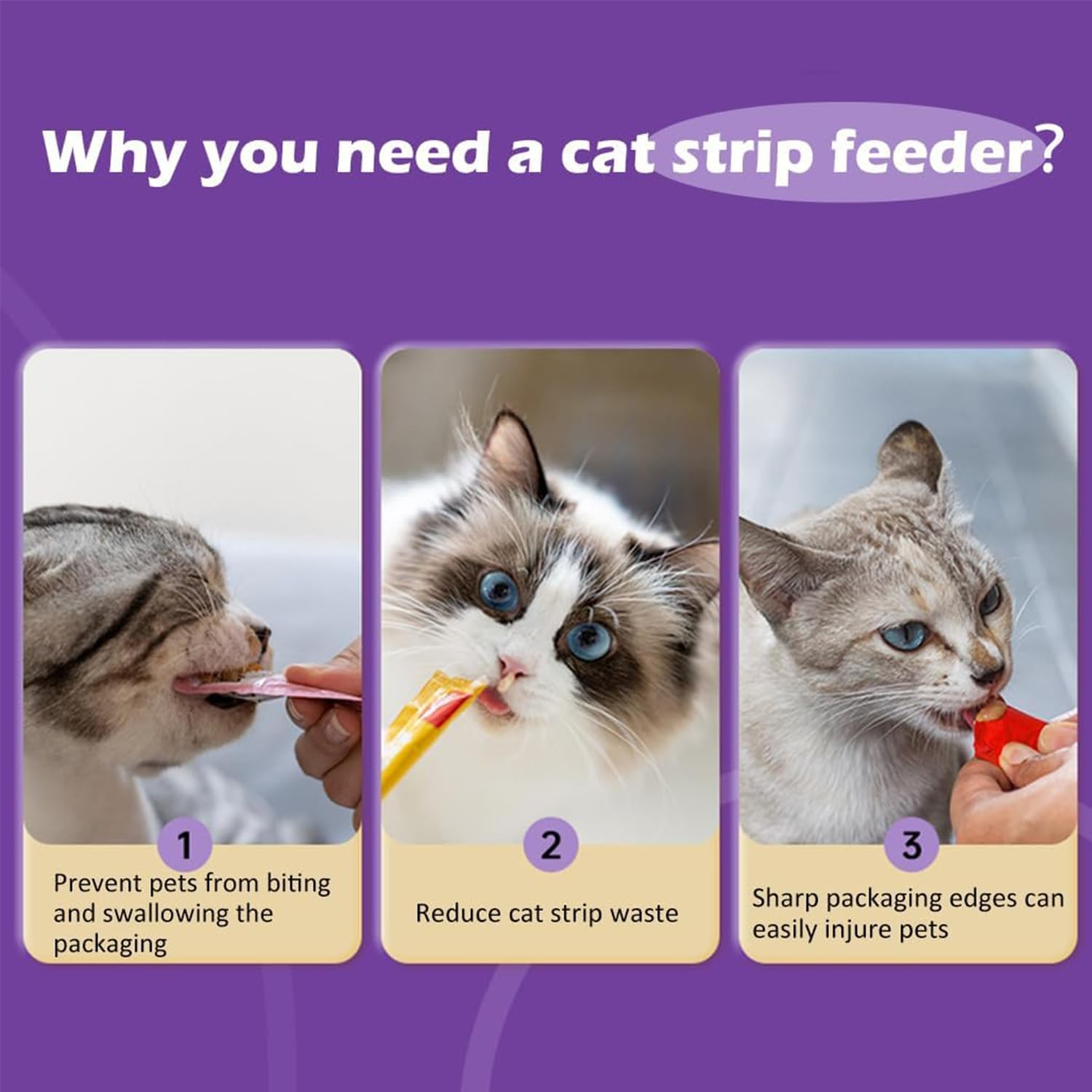 3-In-1 Cat Feeder - Multi-Functional Spoon & Strip Feeder for Wet Food & Liquid Snacks image number 1
