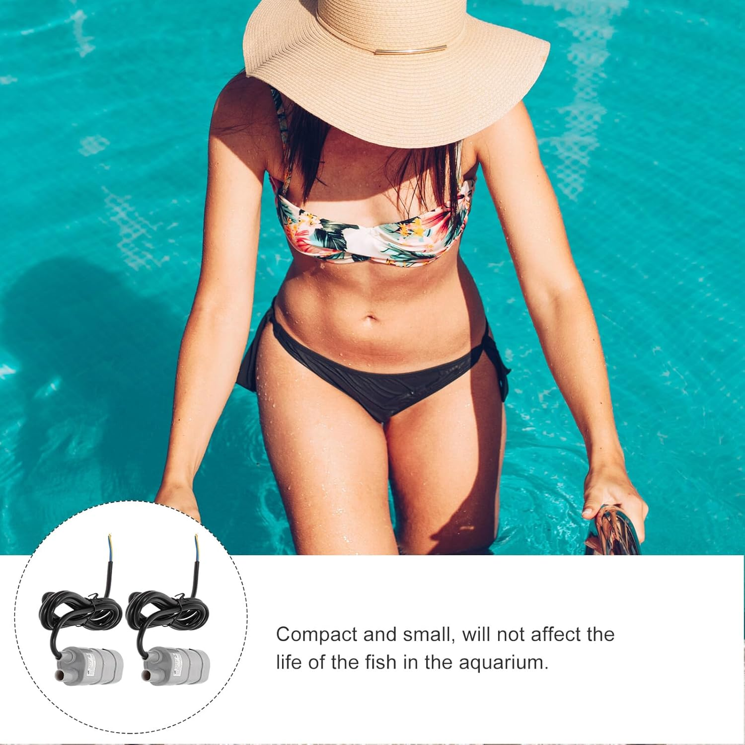 TIDTALEO 2 Pcs H Submersible Dc Water Pump Ultra-Quiet Aquarium Fountain Pump for Fish Tank Water Circulation and Oxygenation Easy to Clean and Remove Suitable for Pools and Hydroponics image number 3