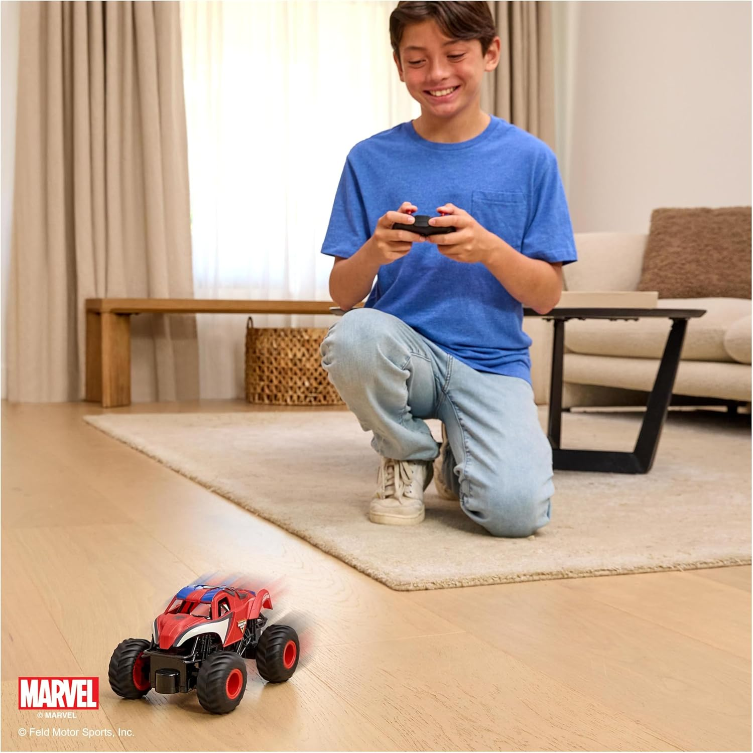 Monster Jam, Marvel the Amazing Spider-Man RC Monster Truck, 1:24 Scale, Kids Toys for Boys and Girls Ages 4 and Up image number 2