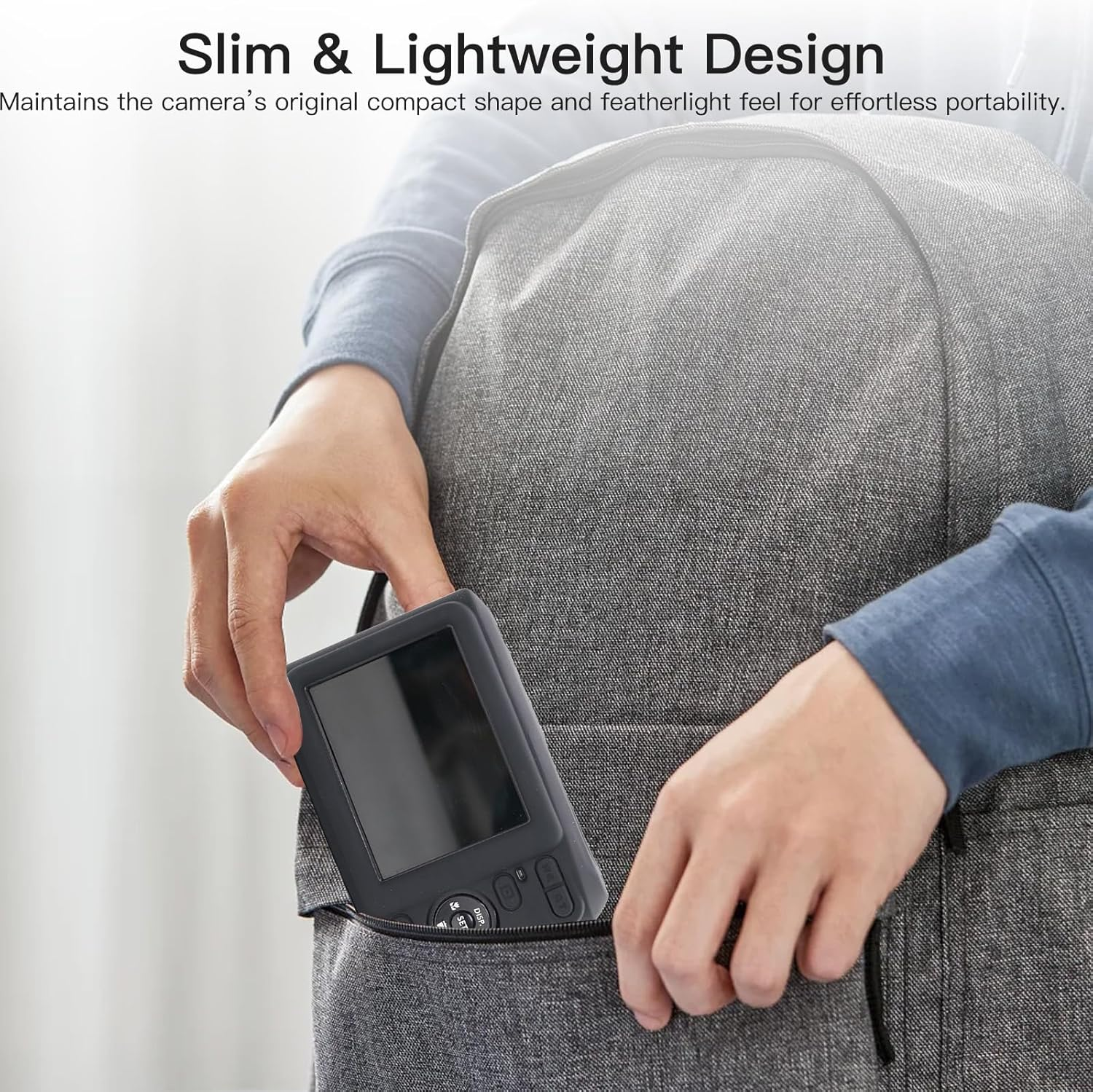 YAJOJO Case for Kodak PIXPRO FZ45 Camera, Soft Silicone Camera Protective Cover for Kodak PIXPRO FZ45, Anti-Scratch, Slim Fit, Lightweight (Black)