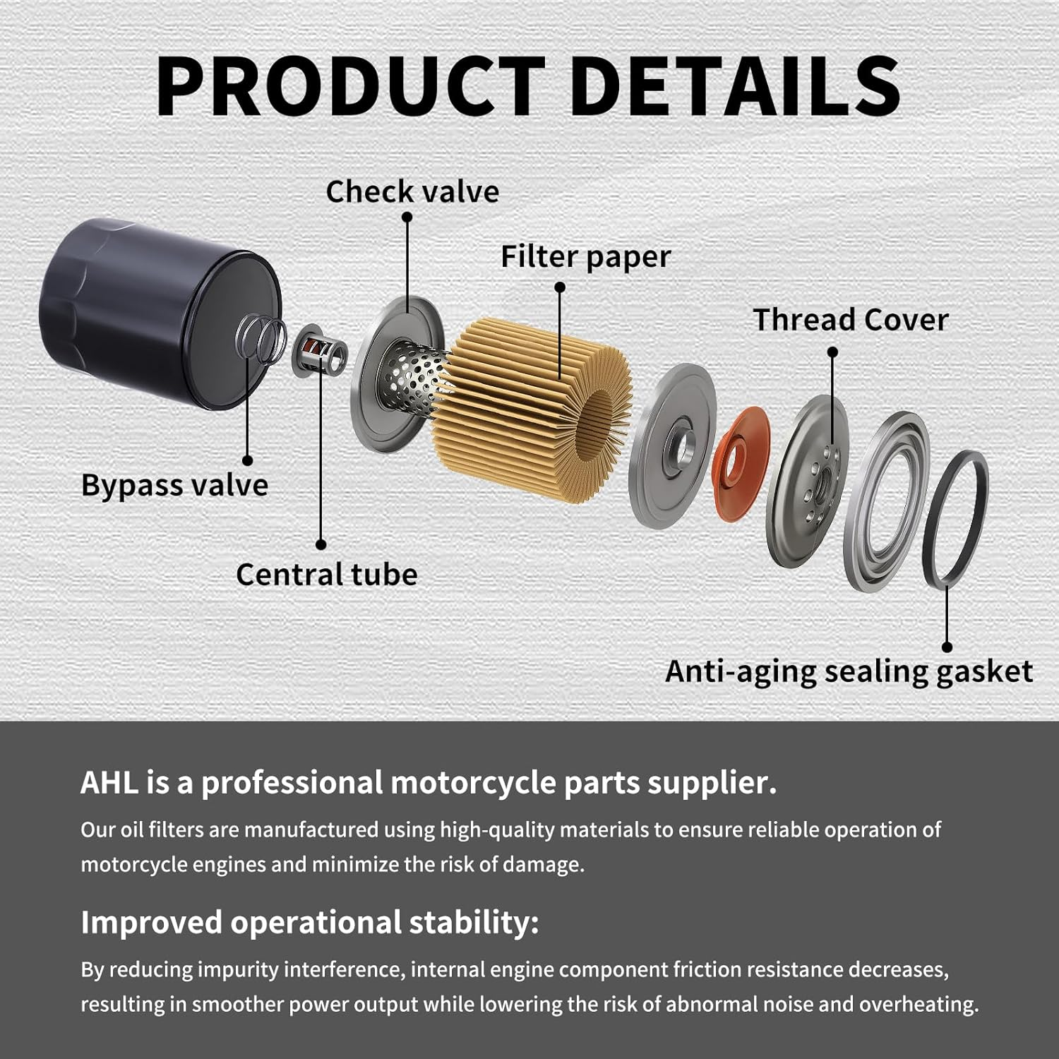 AHL Oil Filter Service Repair Kit 75038046110 Compatible with 690 /R/Enduro/R/Smc/R/ 701 Enduro/Supermoto/Svartpilen/Vitpilen 2016-2023 image number 2