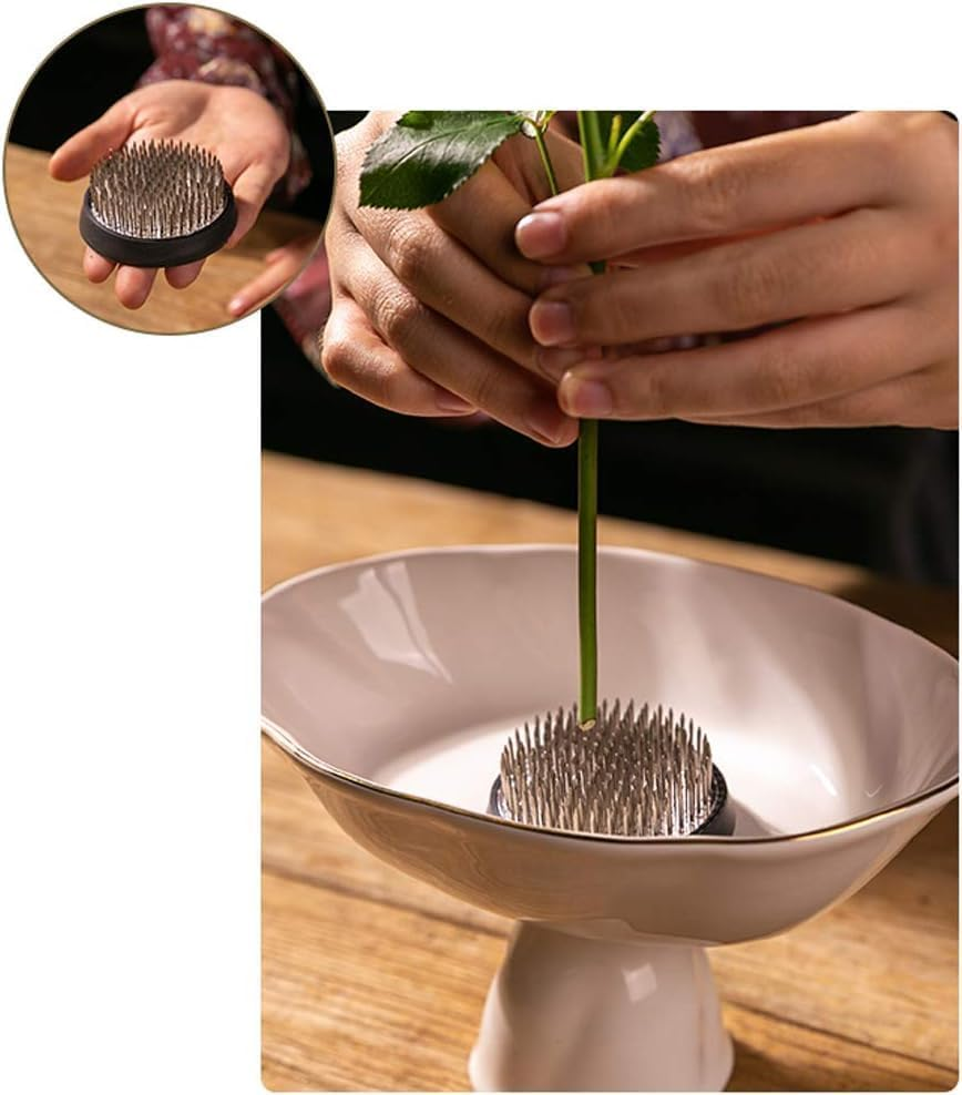 Flower Frog Stainless Steel Pin Frog Flower Arrangement Holder 2.4" Inch (60Mm) image number 4