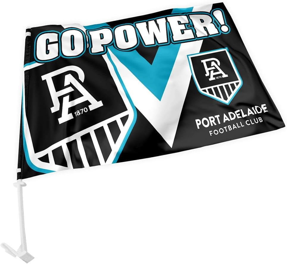 Adelaide Port Power AFL CAR Flag Includes Pole image number 1
