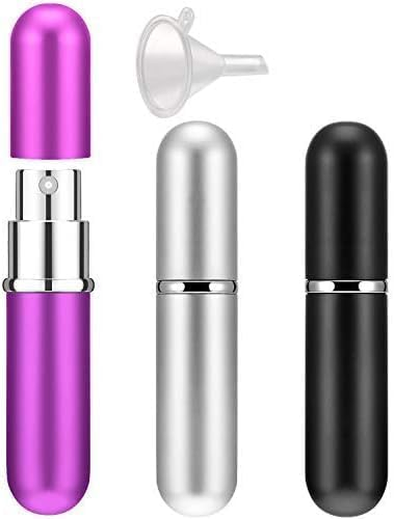 3 Pieces Perfume Bottles Fragrance Atomiser Travel Refillable Spray Bottle with Funnel 6 Ml image number 1