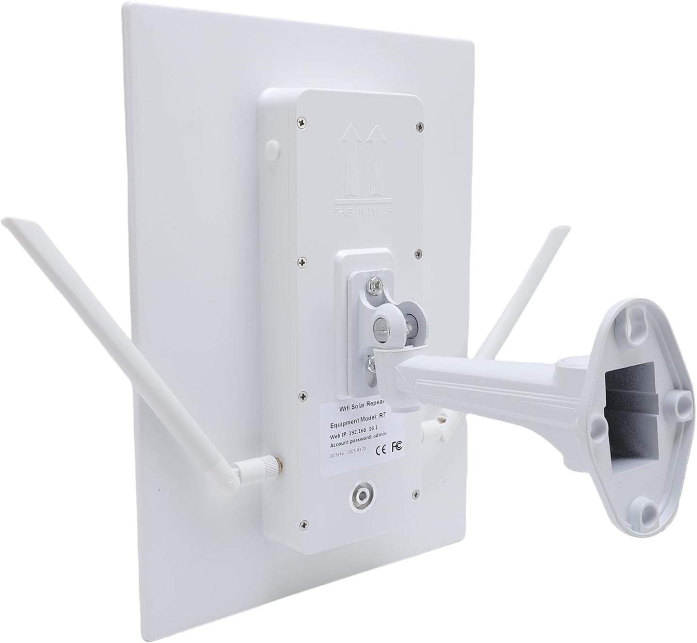 Solar Wifi Extender Signal Booster Outdoor, 328.1Ft Long Range, 2.4G Wifi Repeater 300Mbps, 15W Solar Panel with 20000Mah Battery, Supports 15 Devices for Outdoor Camping RV