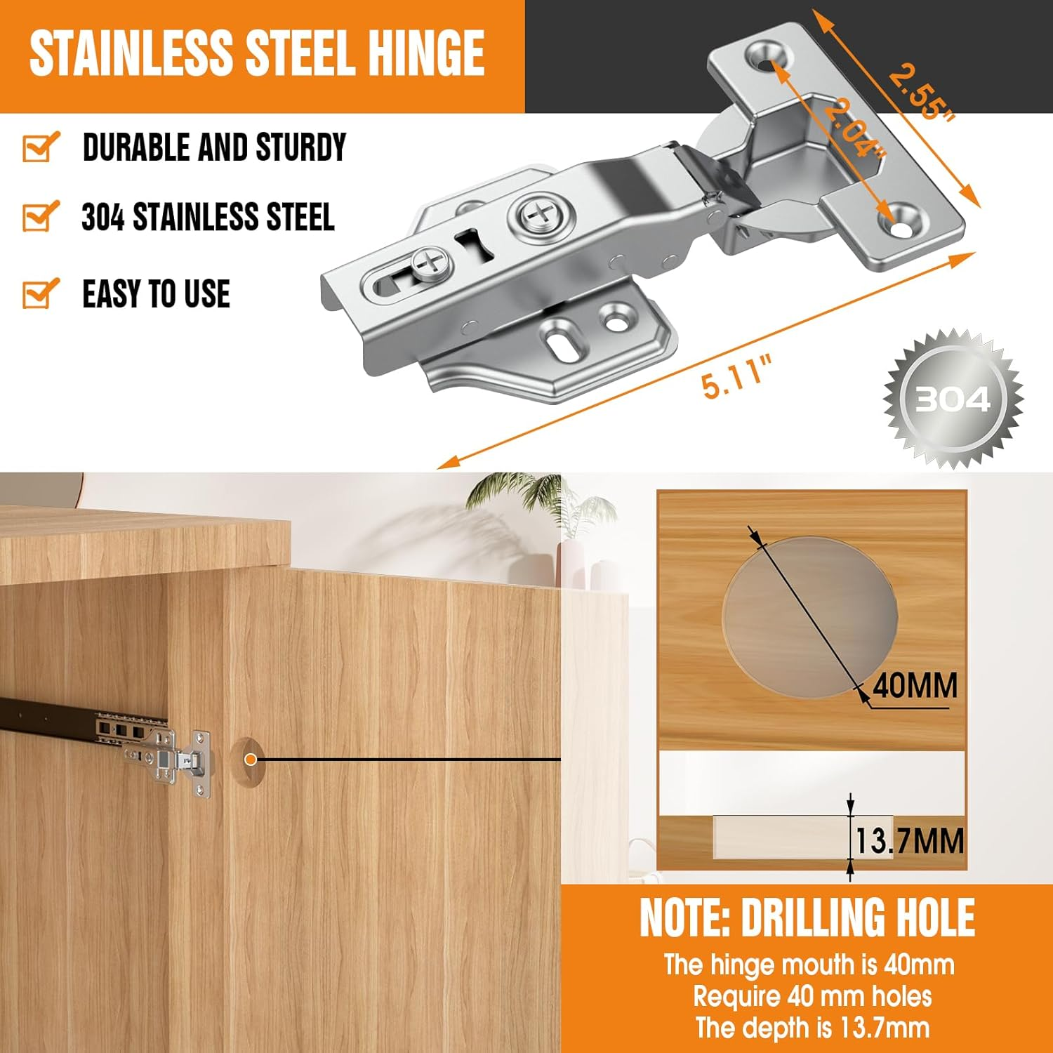 Pisman Pocket Door Slides 16 Inch 2 PCS and Hardwares for Inset and Cabinet Door, Disappearing and Hidden the Slides and the Hinges. image number 3