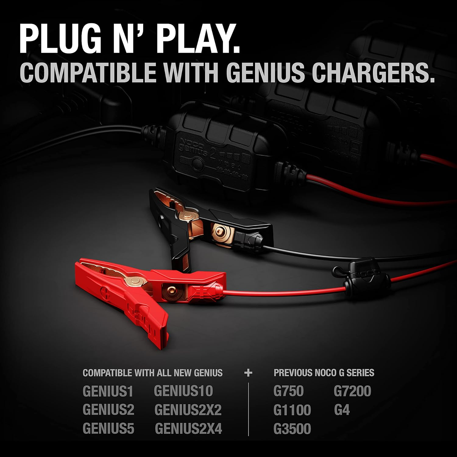 NOCO GC014 XL X-Connect Battery Clamp Accessory for NOCO Genius Smart Battery Chargers