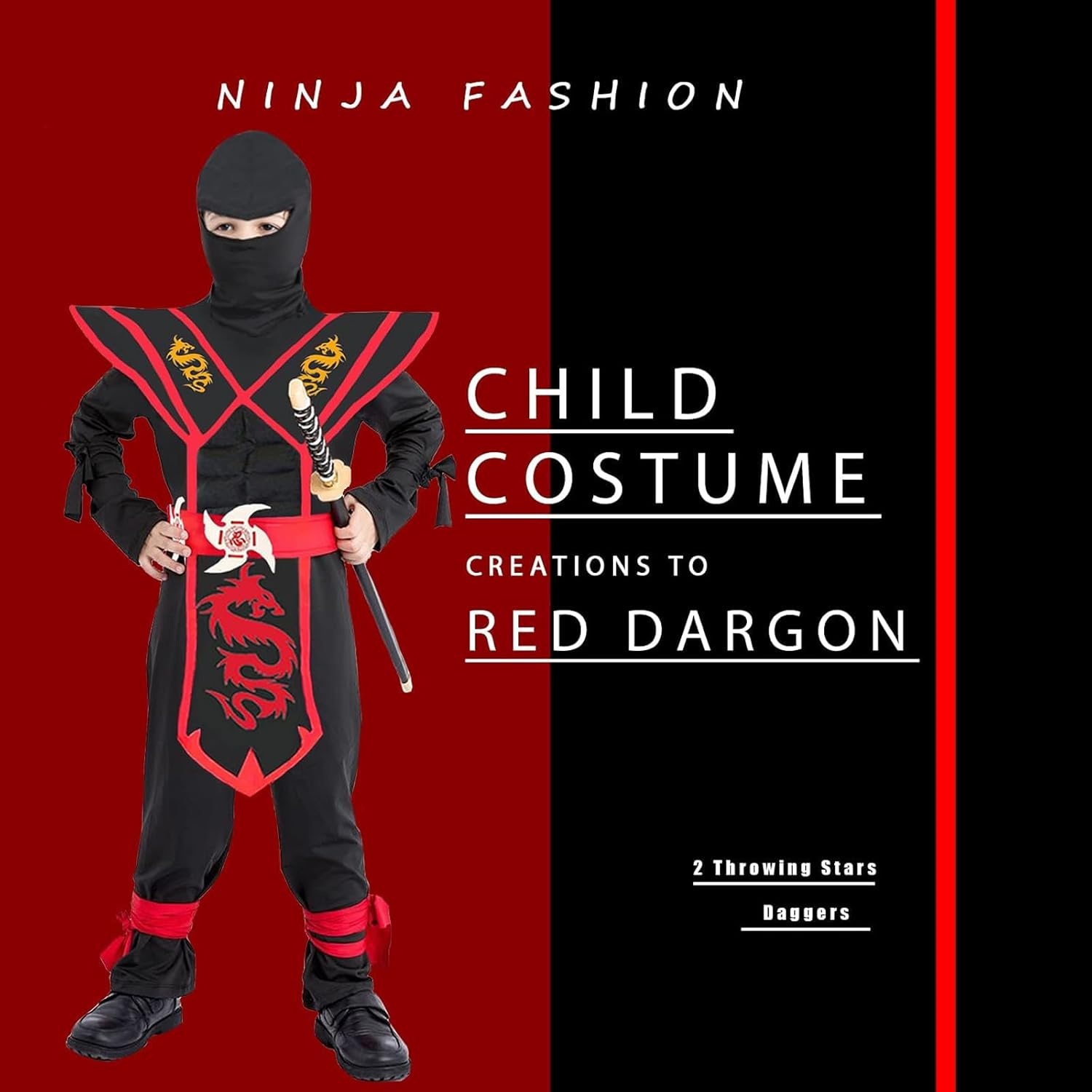Ninja Costume for Boys image number 4